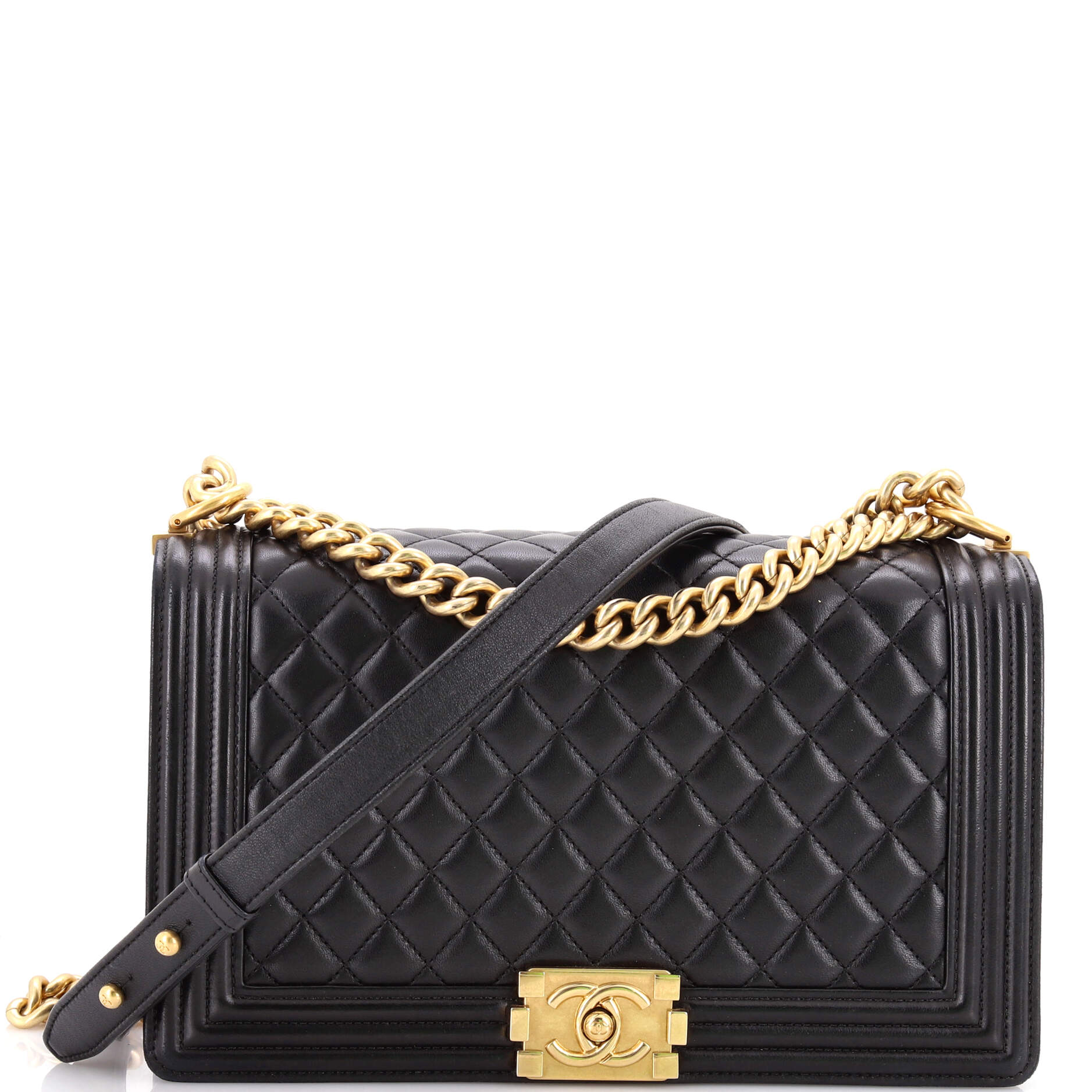 Boy Flap Bag Quilted Lambskin New Medium