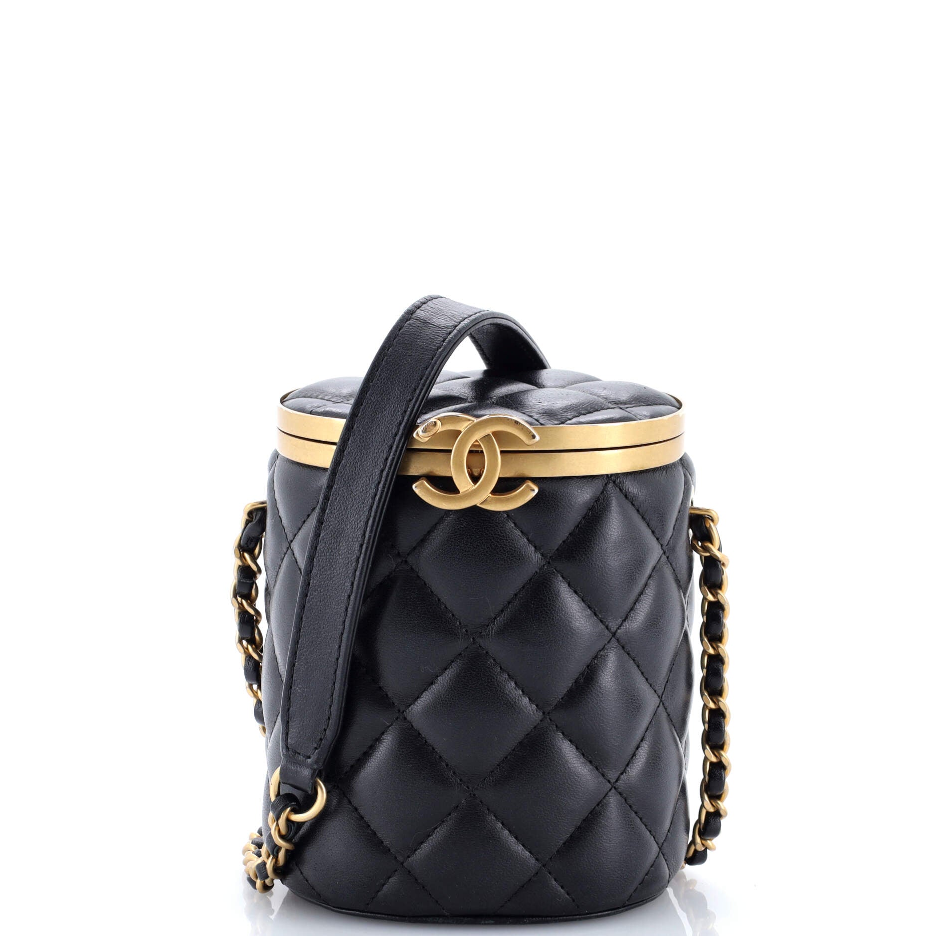 Crown Box Vanity Bag Quilted Lambskin Mini