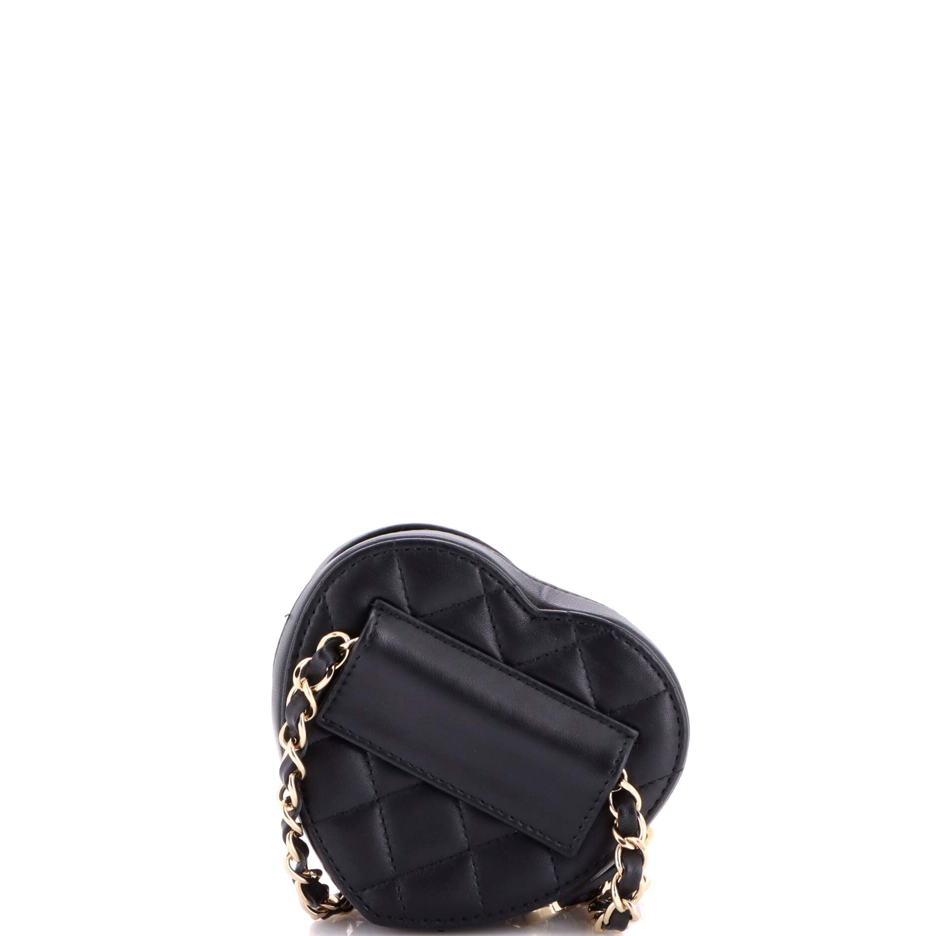 CC in Love Heart Belt Bag Quilted Lambskin