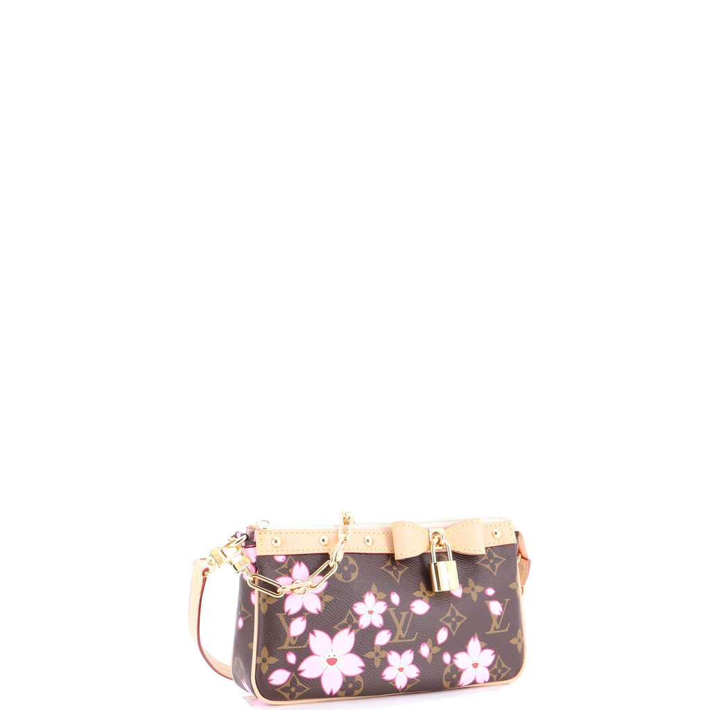 x Takashi Murakami Pochette Accessoires NM Limited Edition Cherry Blossom Monogram