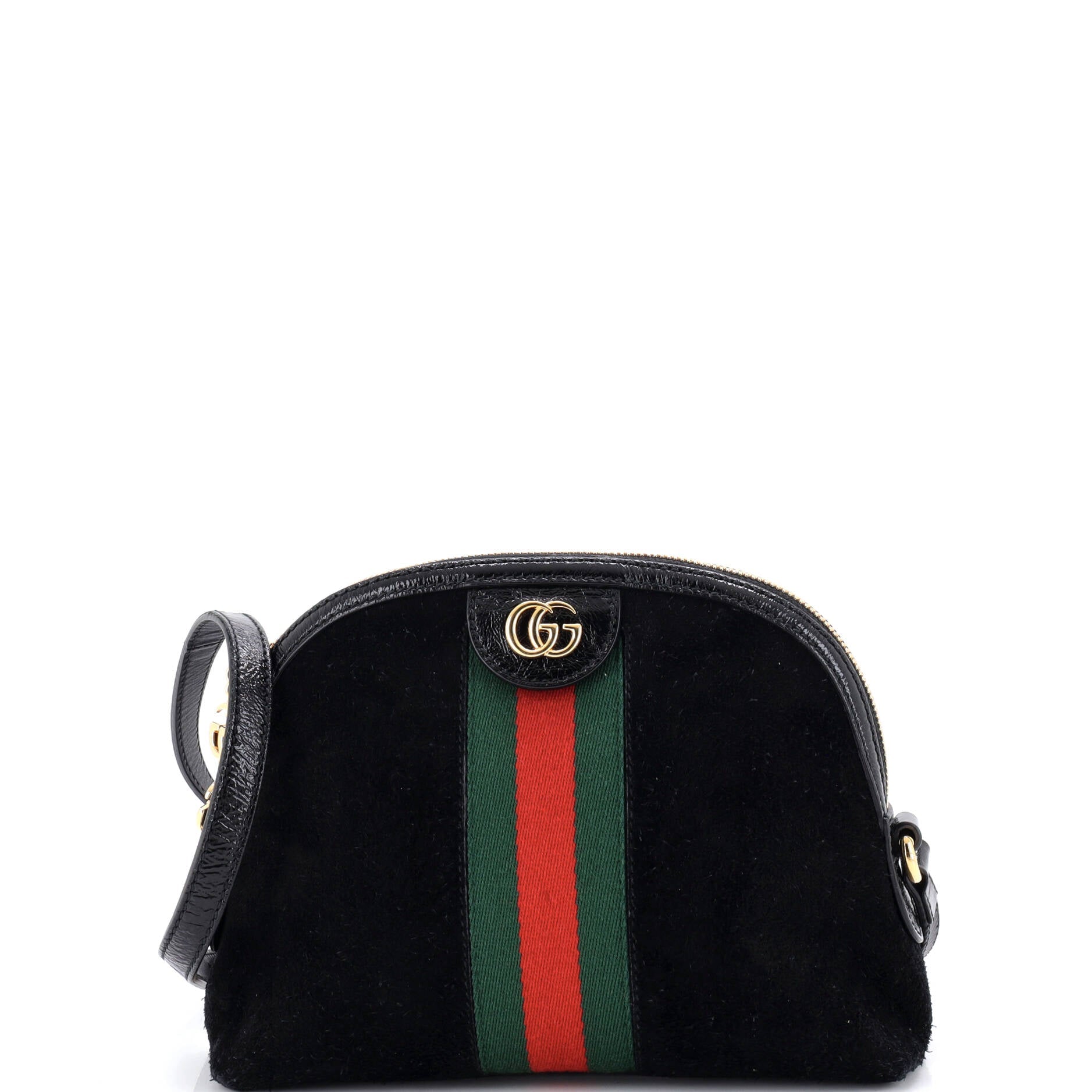 Ophidia Dome Shoulder Bag Suede Small