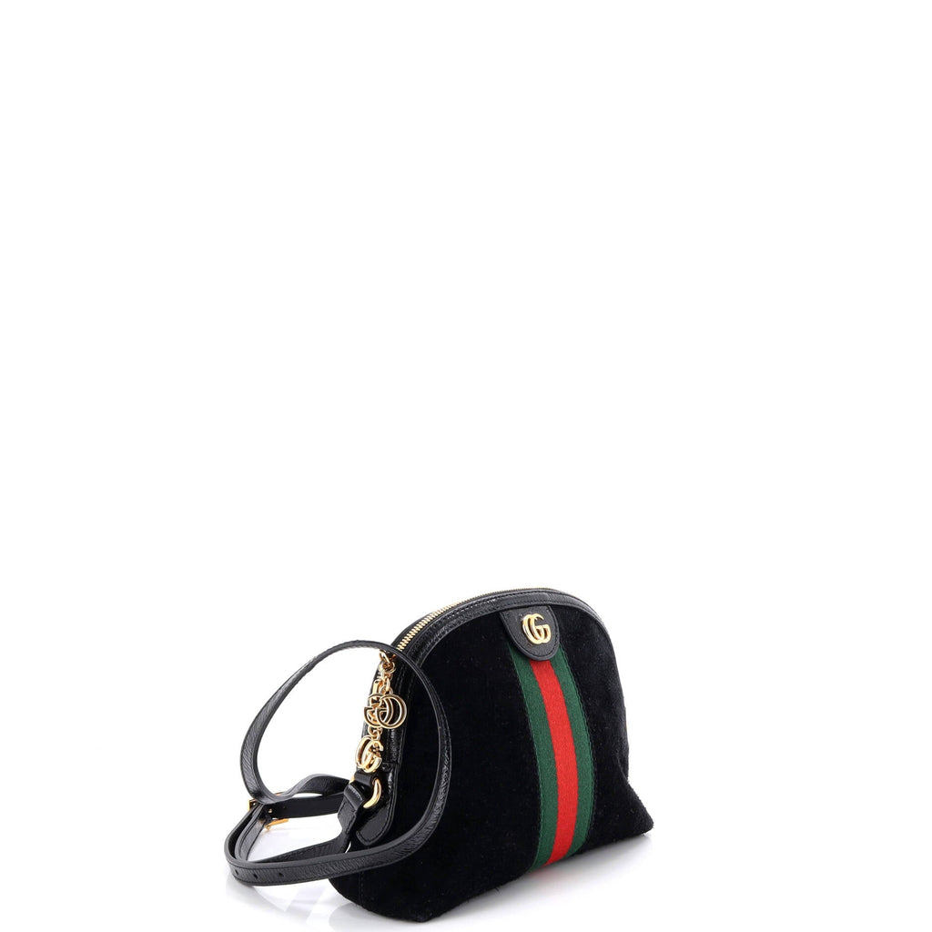 Ophidia Dome Shoulder Bag Suede Small