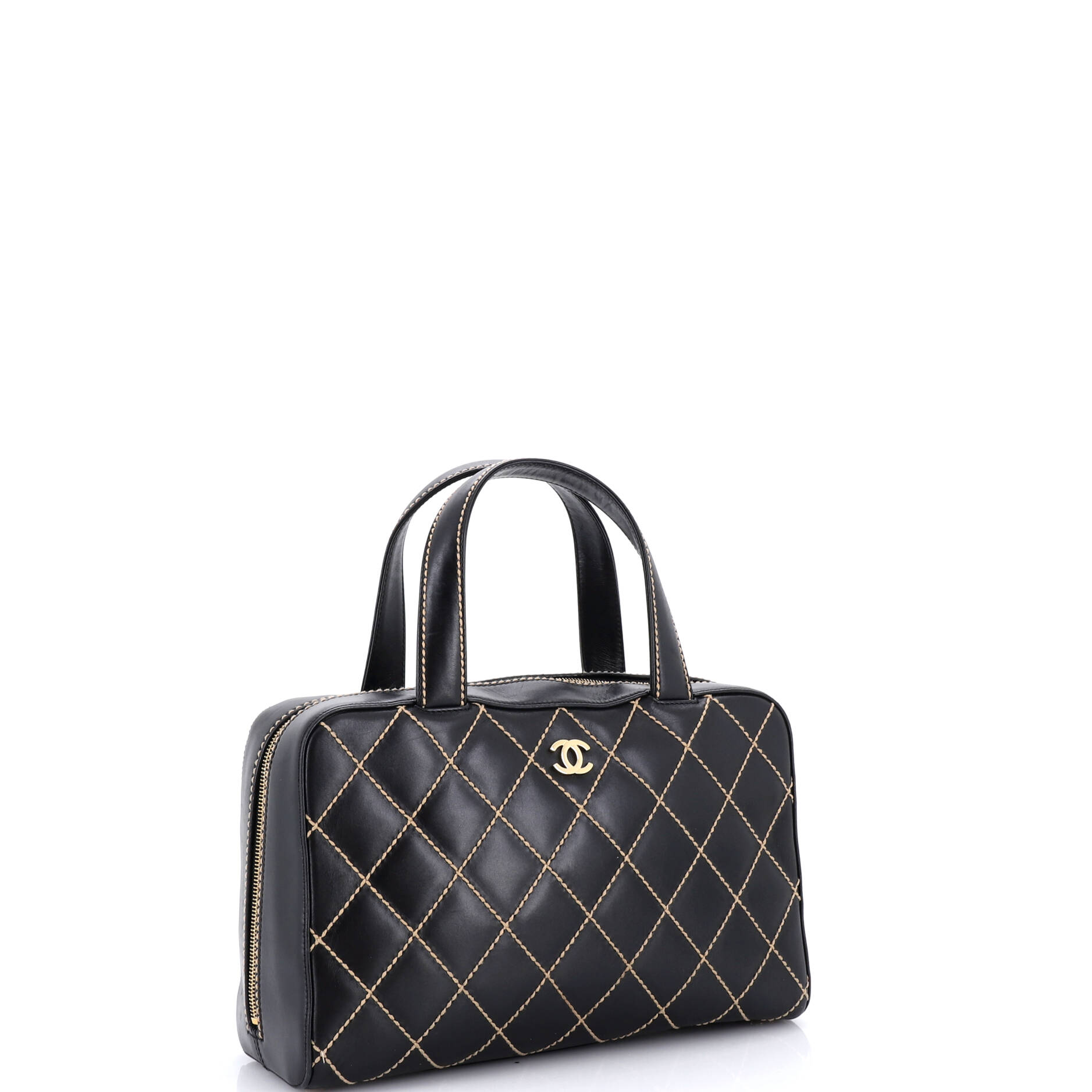 Surpique Boston Bag Quilted Leather Large