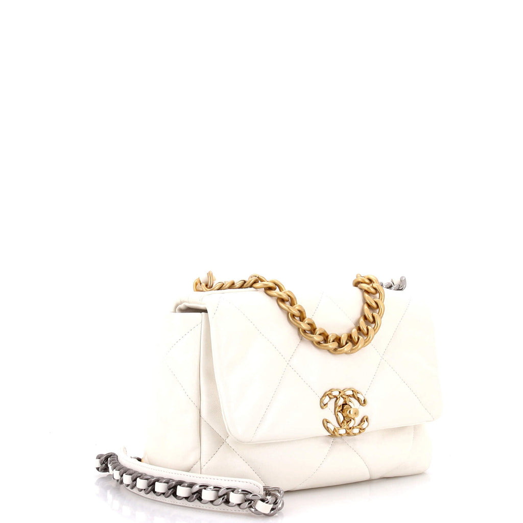 19 Flap Bag Quilted Leather Medium