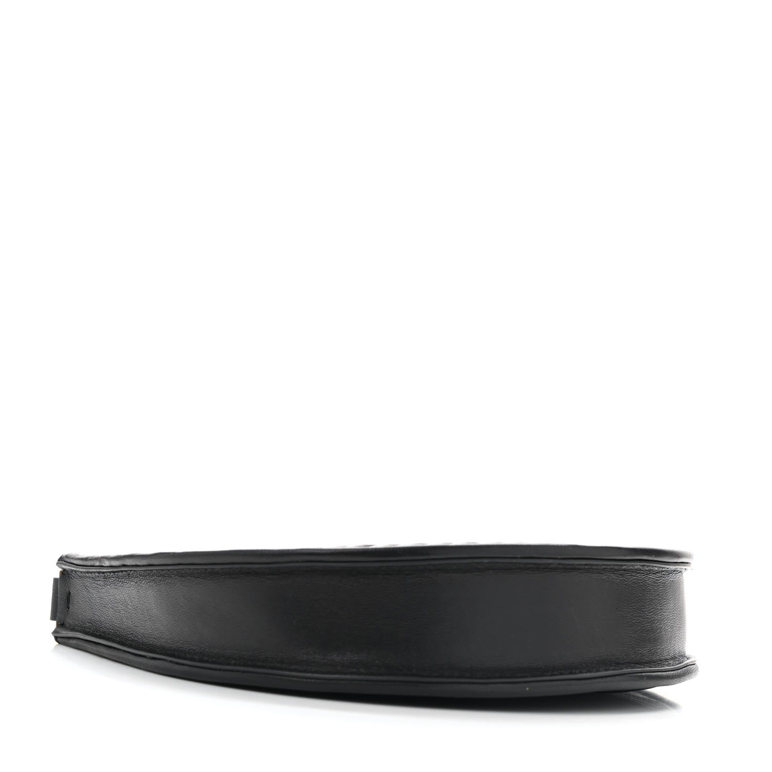 Lambskin Mini Vlogo Hobo Bag Black