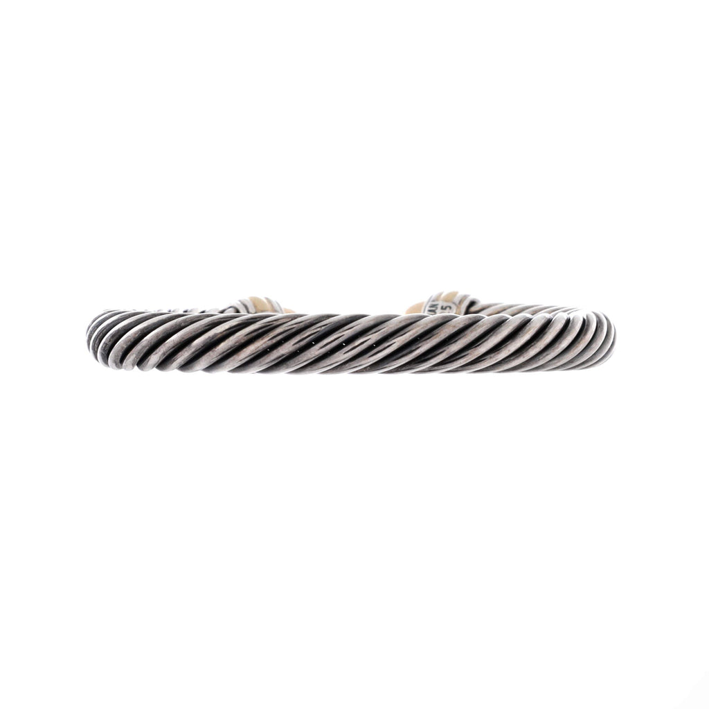 Cable Classic Bracelet Sterling Silver with 14K Yellow Gold 7mm