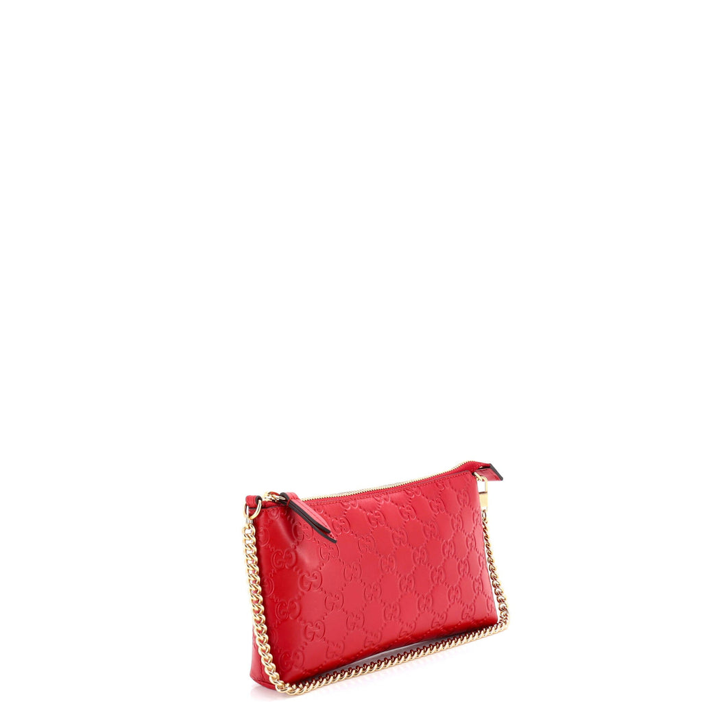 Chain Wristlet Wallet Guccissima Leather