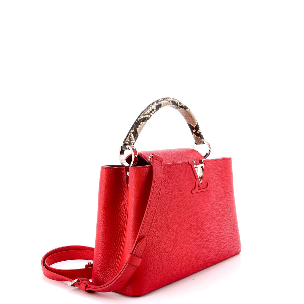 Capucines Bag Leather with Python PM