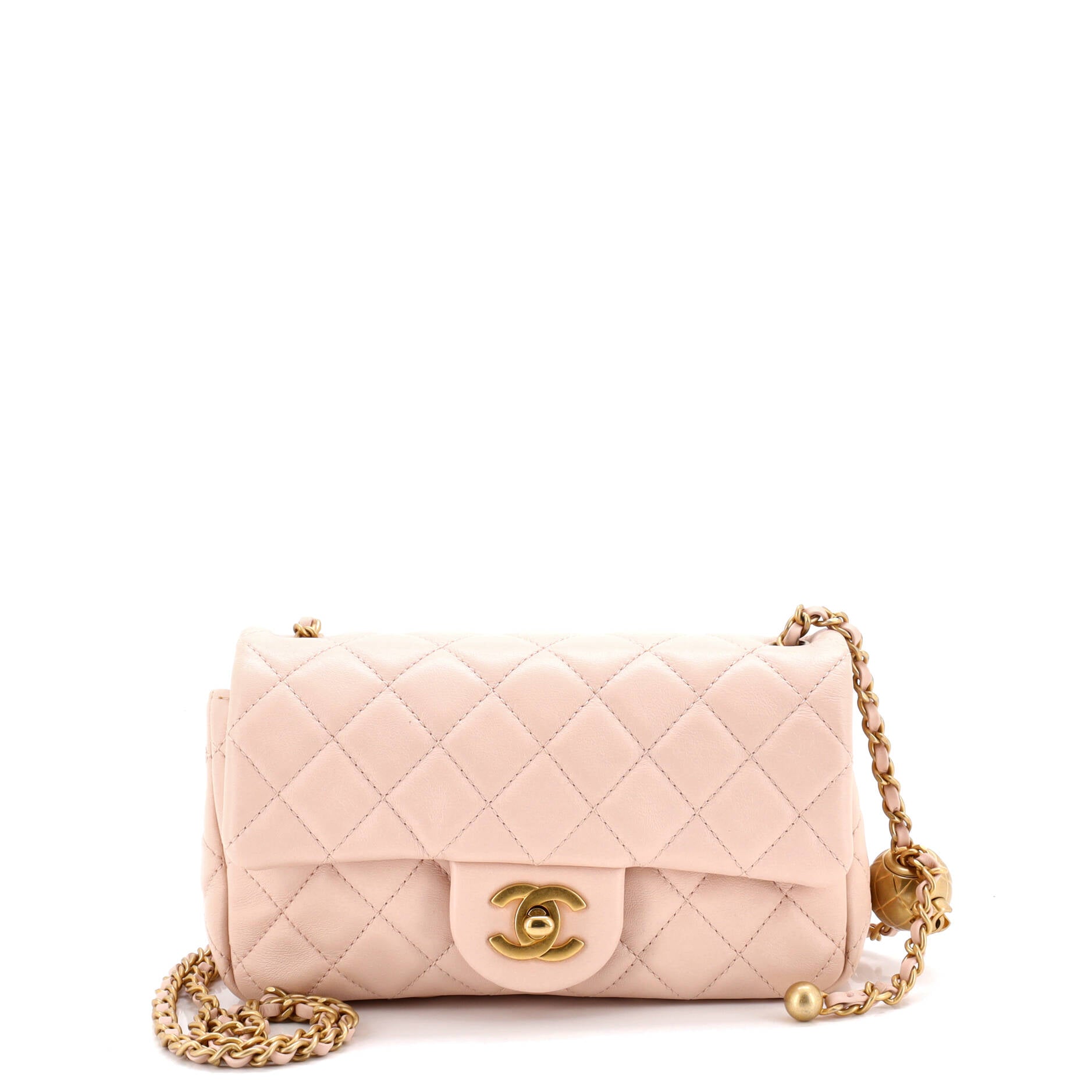 Pearl Crush Flap Bag Quilted Lambskin Mini