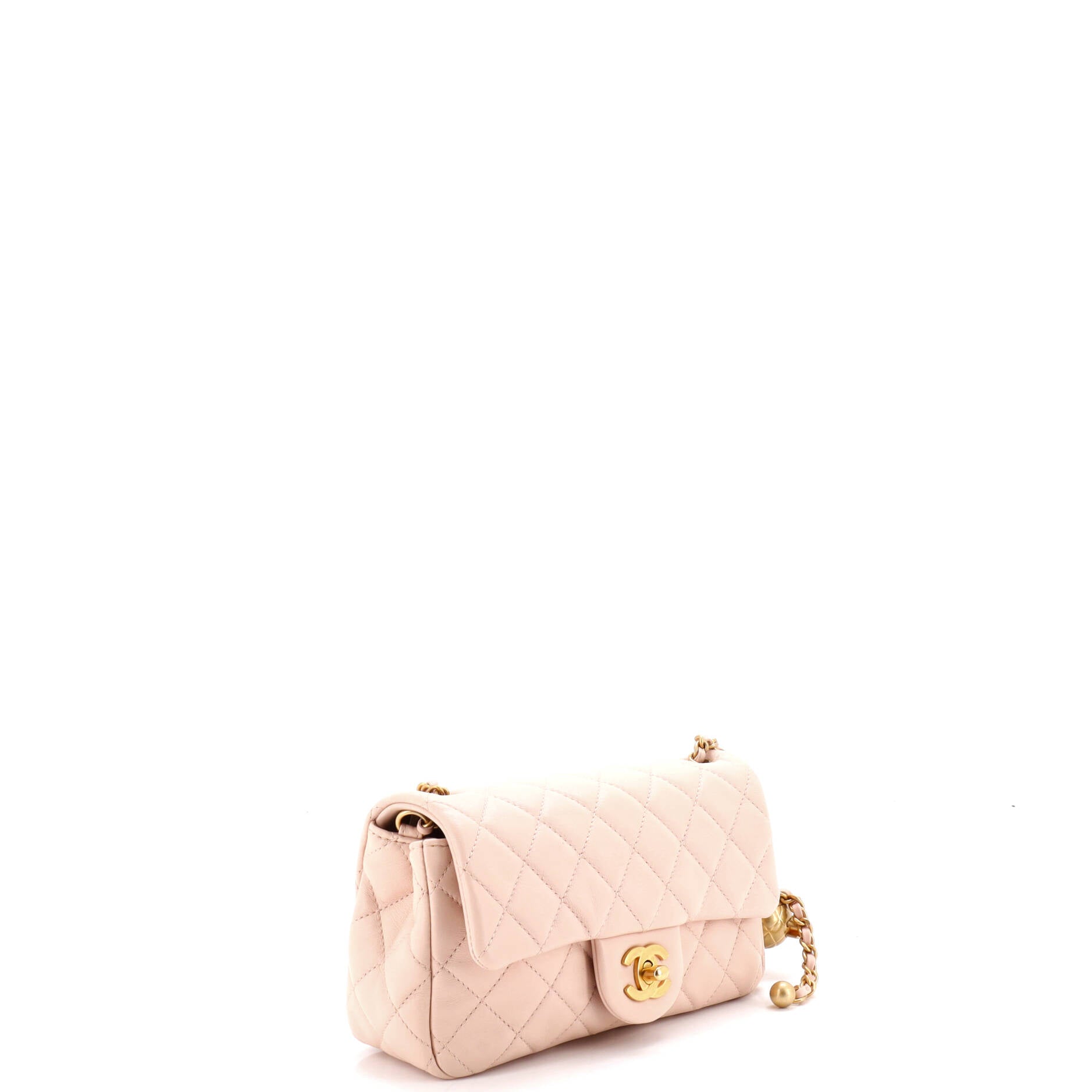 Pearl Crush Flap Bag Quilted Lambskin Mini