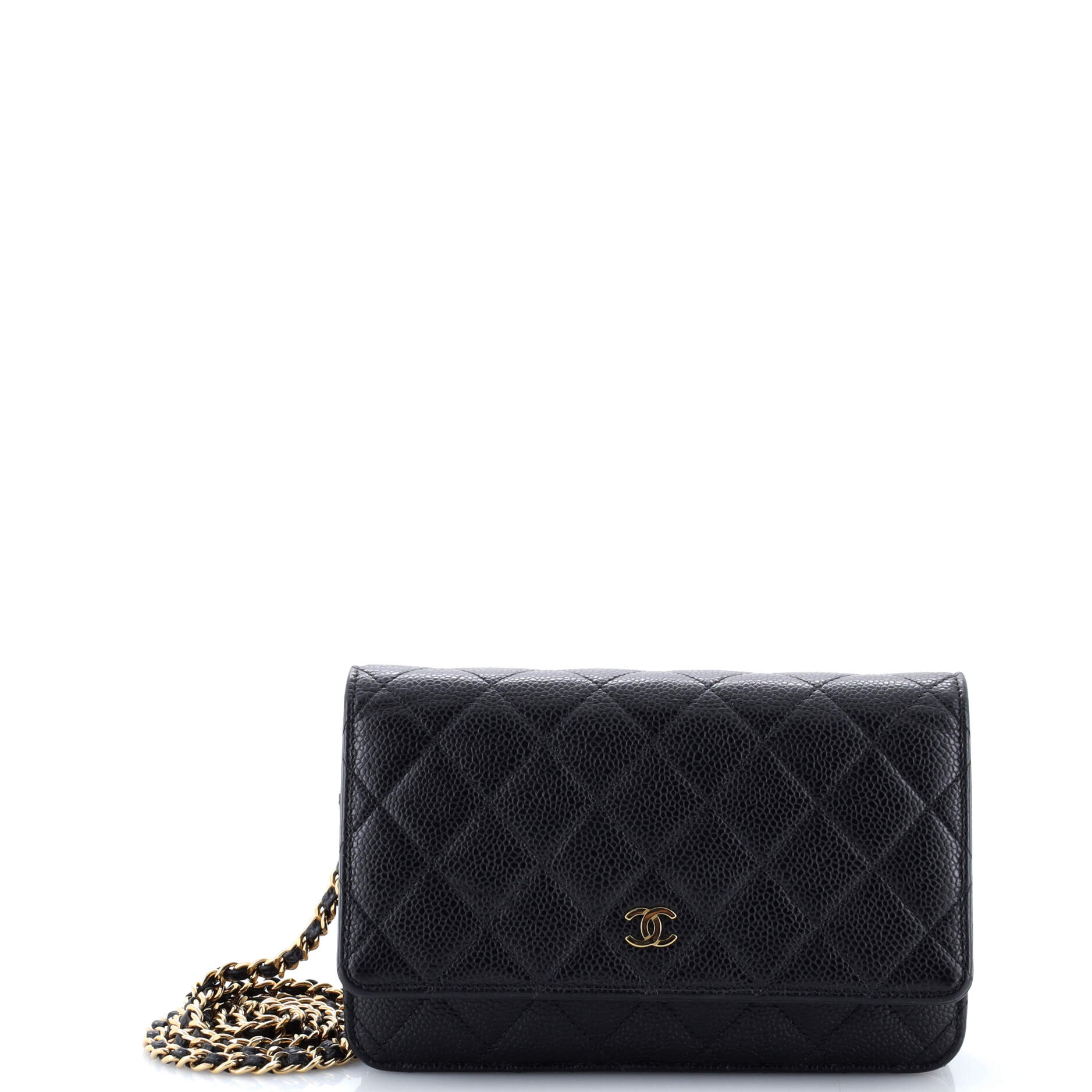 Wallet on Chain Quilted Caviar