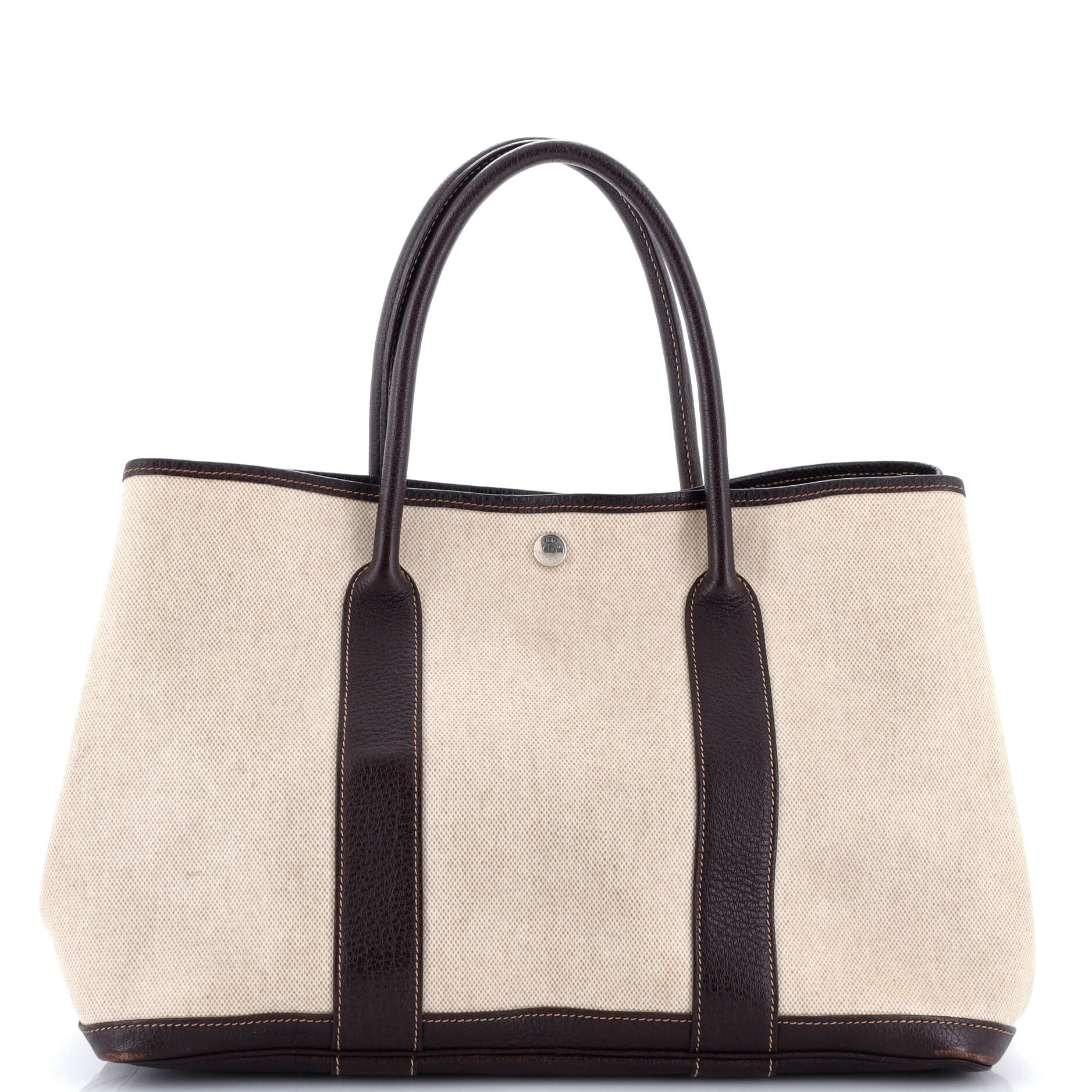 Garden Party Tote Toile and Leather 36