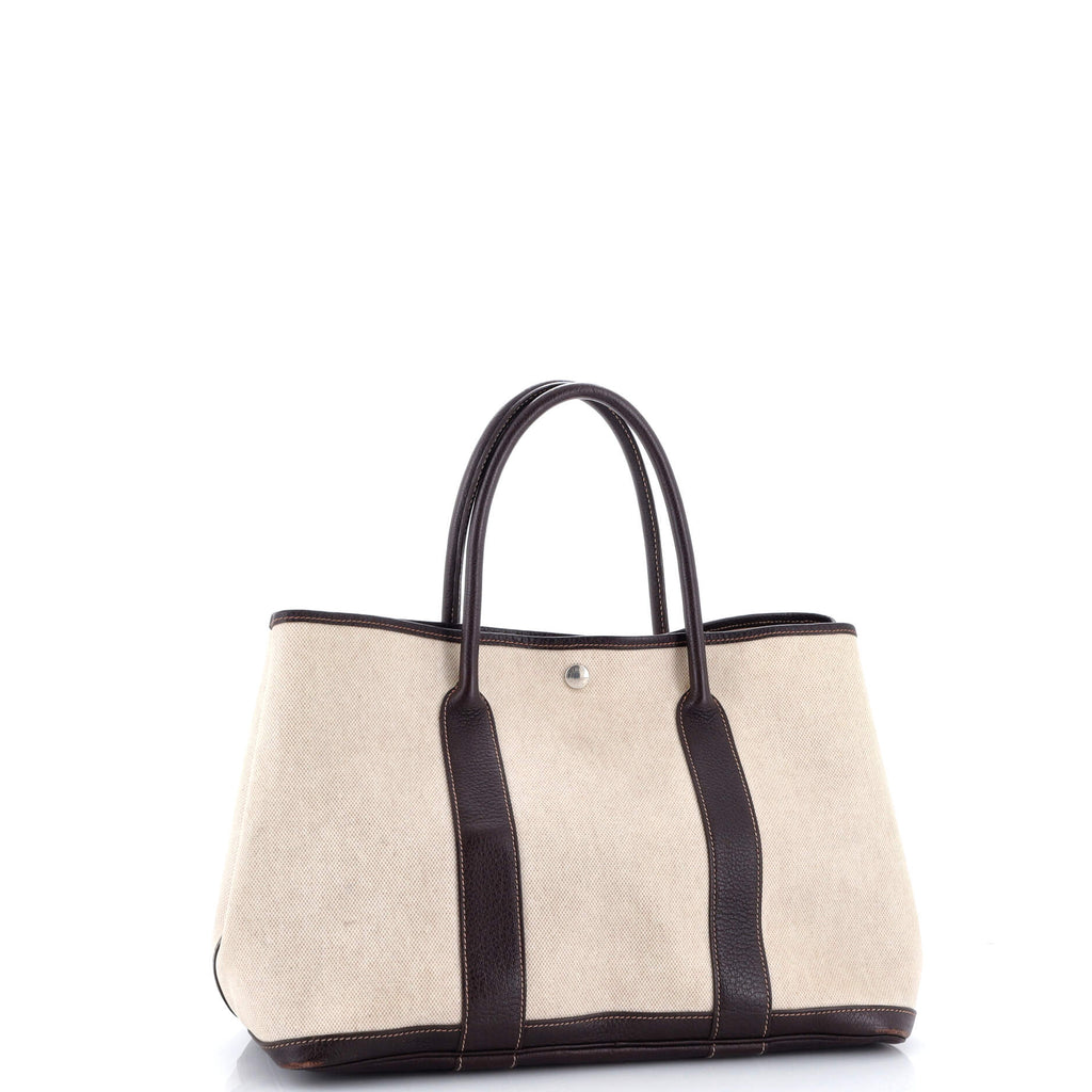 Garden Party Tote Toile and Leather 36