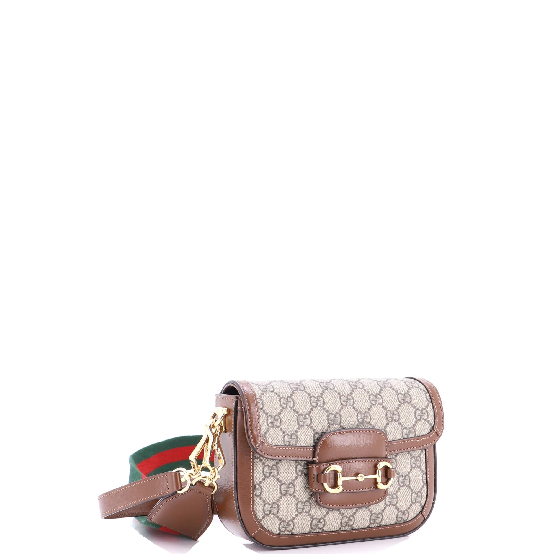 Horsebit 1955 Shoulder Bag GG Coated Canvas with Leather Mini