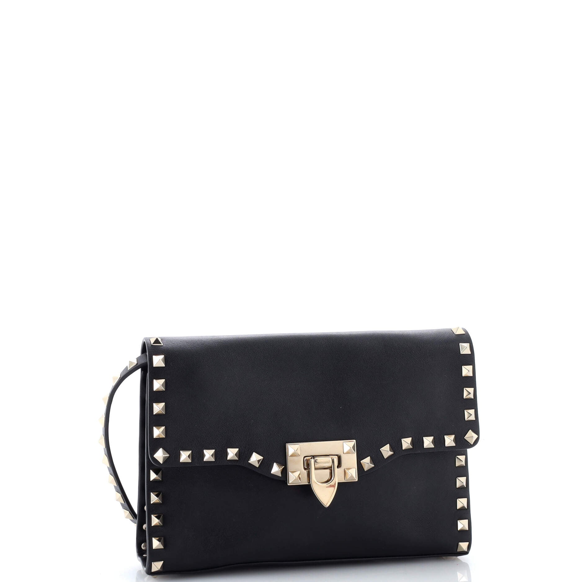 Rockstud Flip Lock Flap Bag Leather Medium