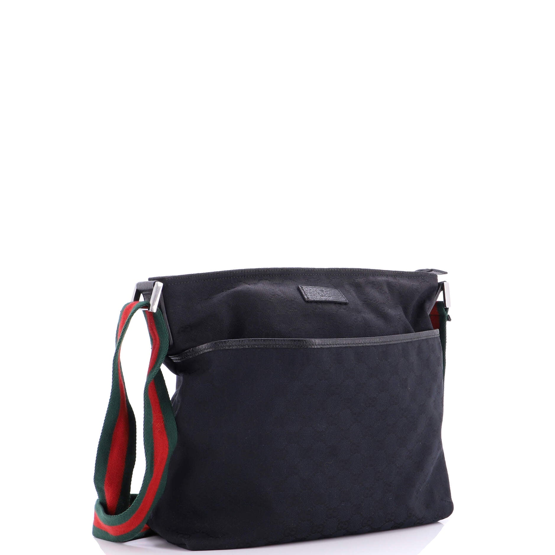 Front Pocket Web Messenger GG Canvas Medium