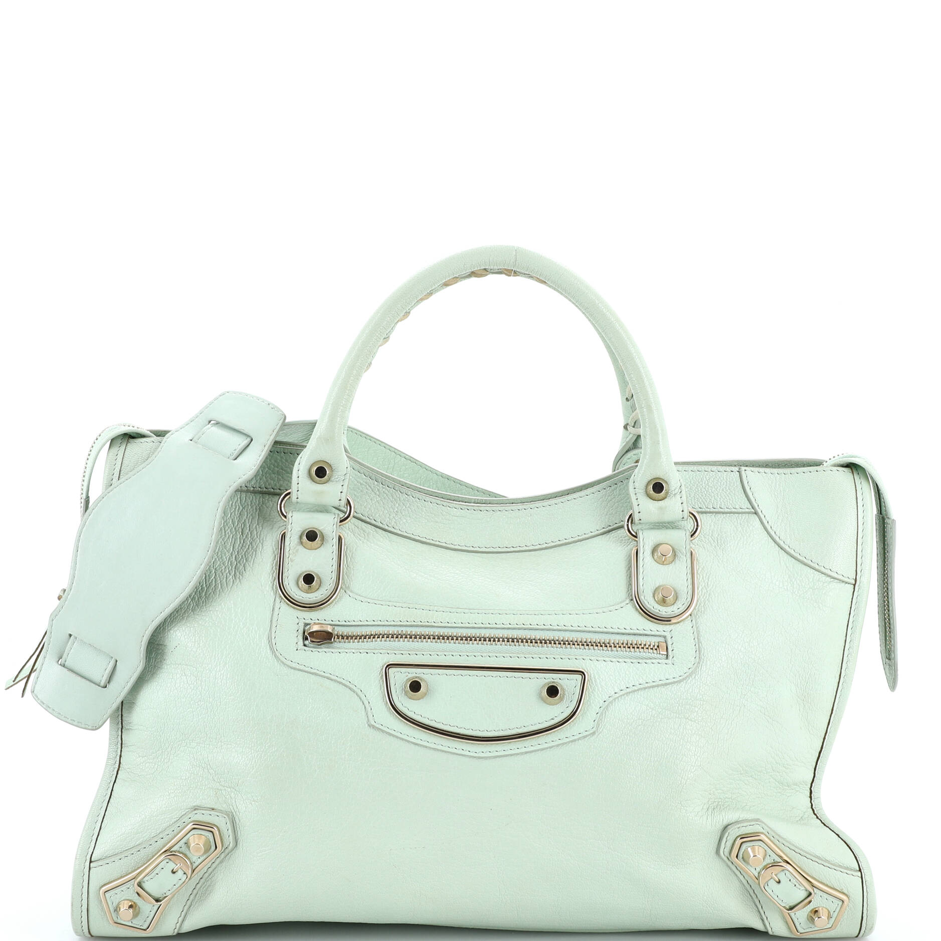 City Classic Metallic Edge Bag Leather Medium