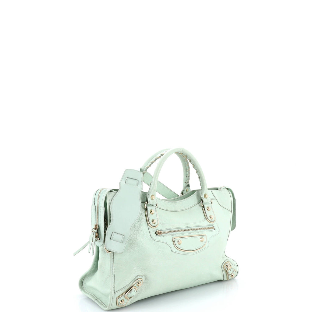 City Classic Metallic Edge Bag Leather Medium