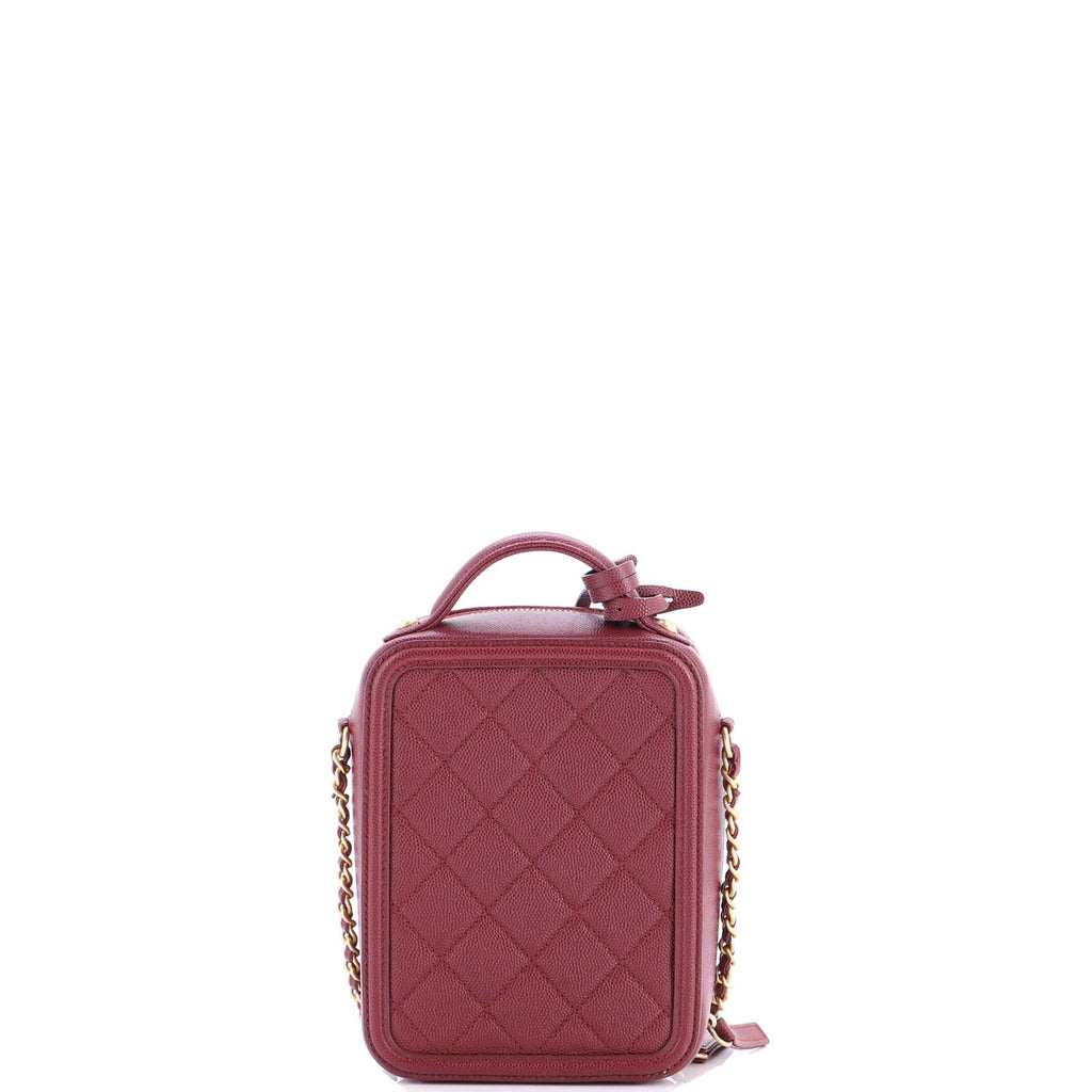 Filigree Vertical Vanity Case Quilted Caviar