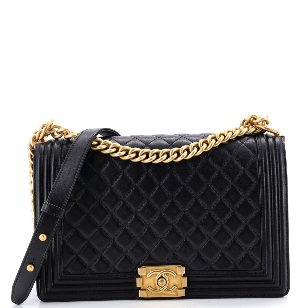 Boy Flap Bag Quilted Lambskin New Medium