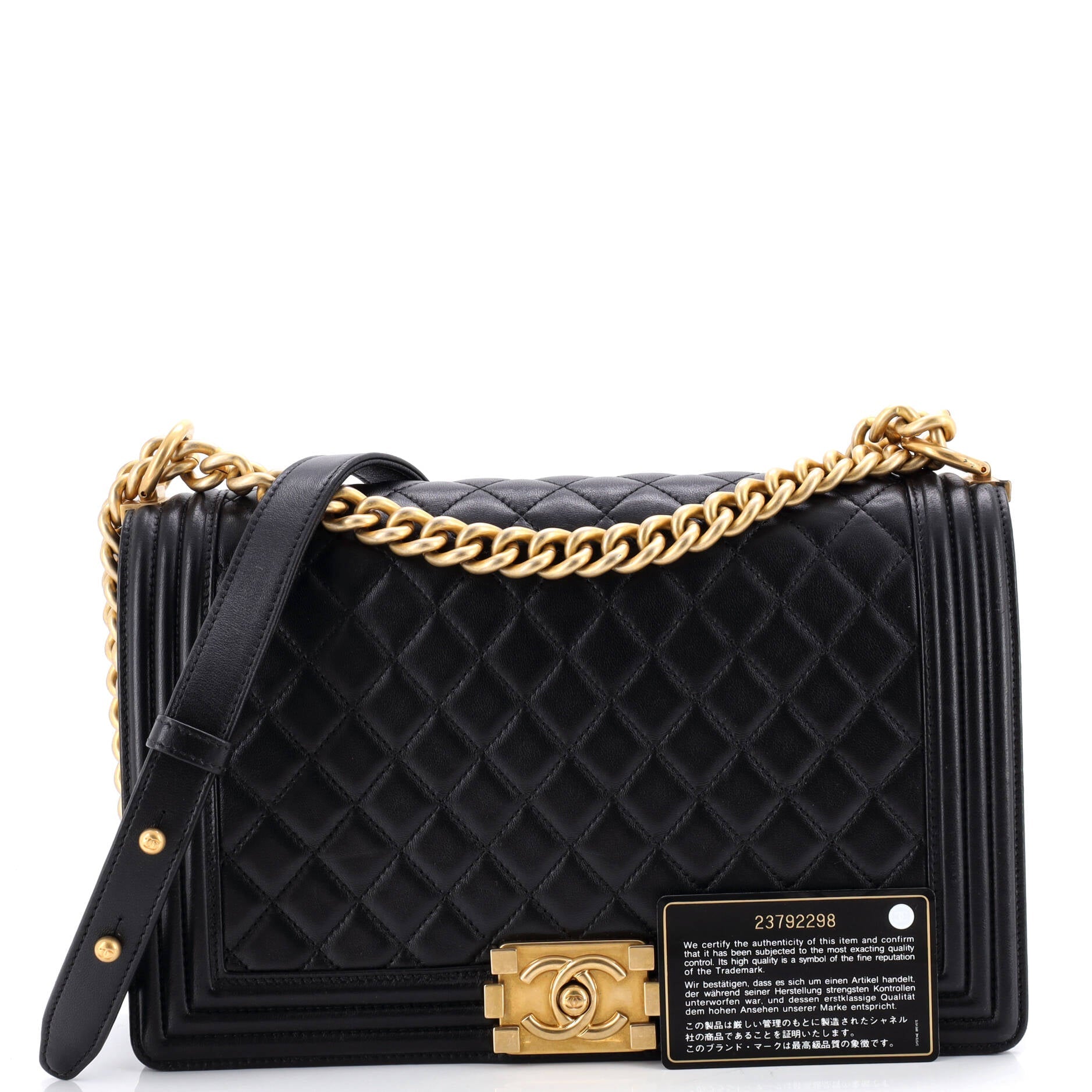 Boy Flap Bag Quilted Lambskin New Medium
