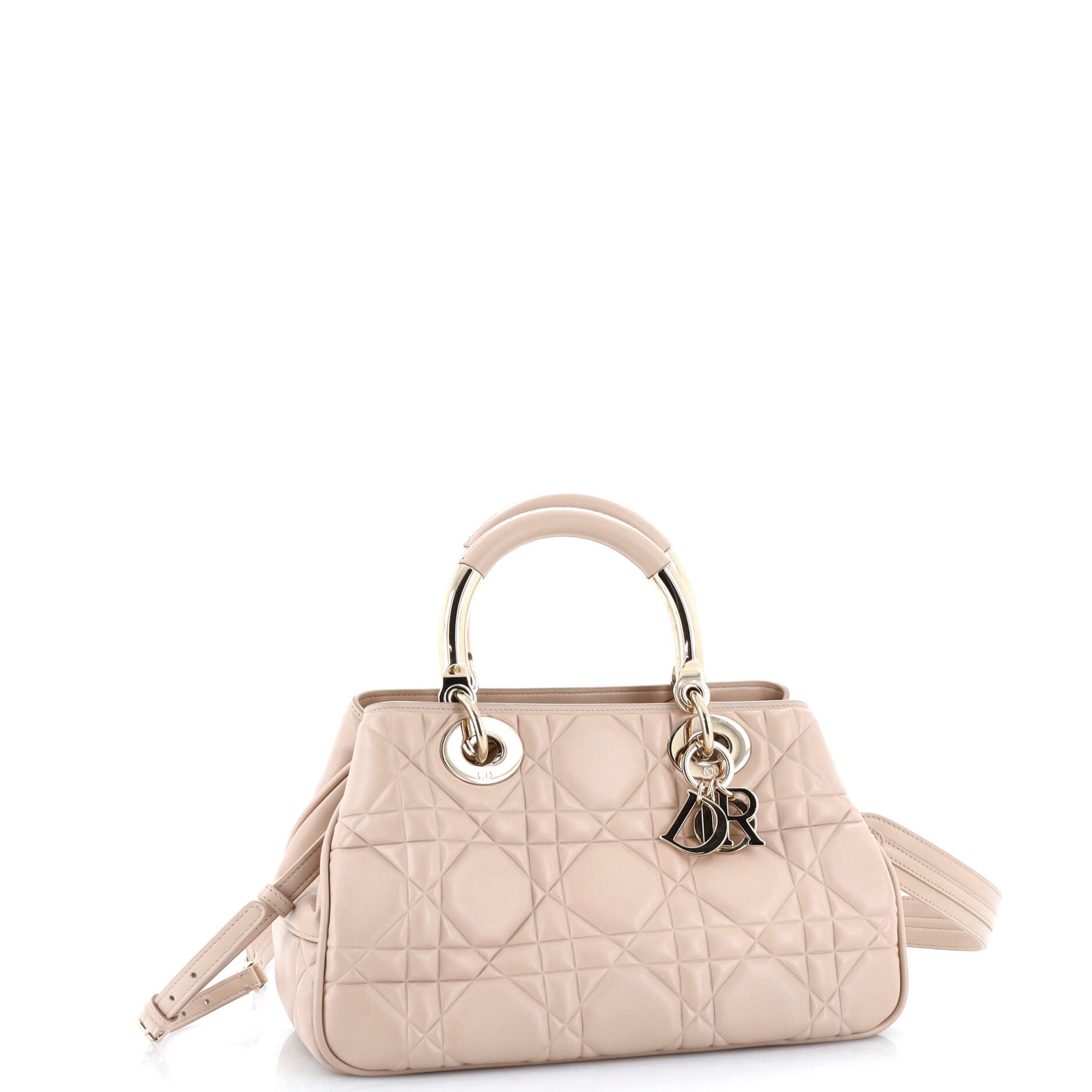 Lady 95.22 Bag Cannage Embossed Leather Medium