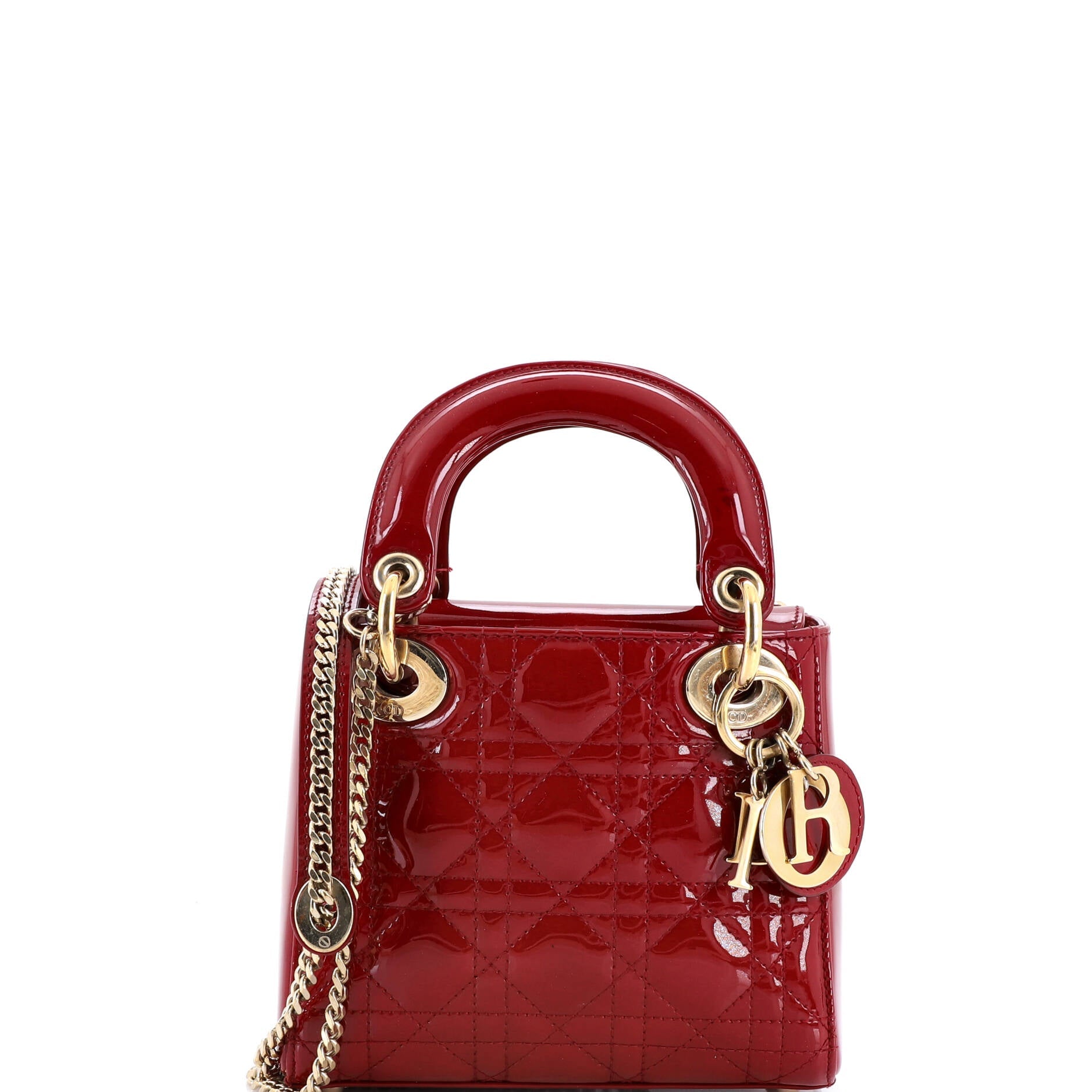 Lady Dior Bag Cannage Quilt Patent Mini