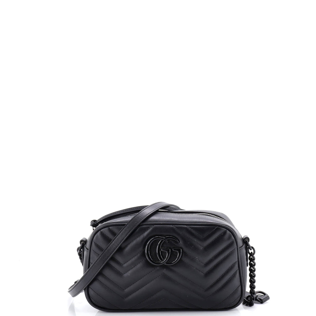 GG Marmont Monochrome Shoulder Bag Matelasse Leather Small