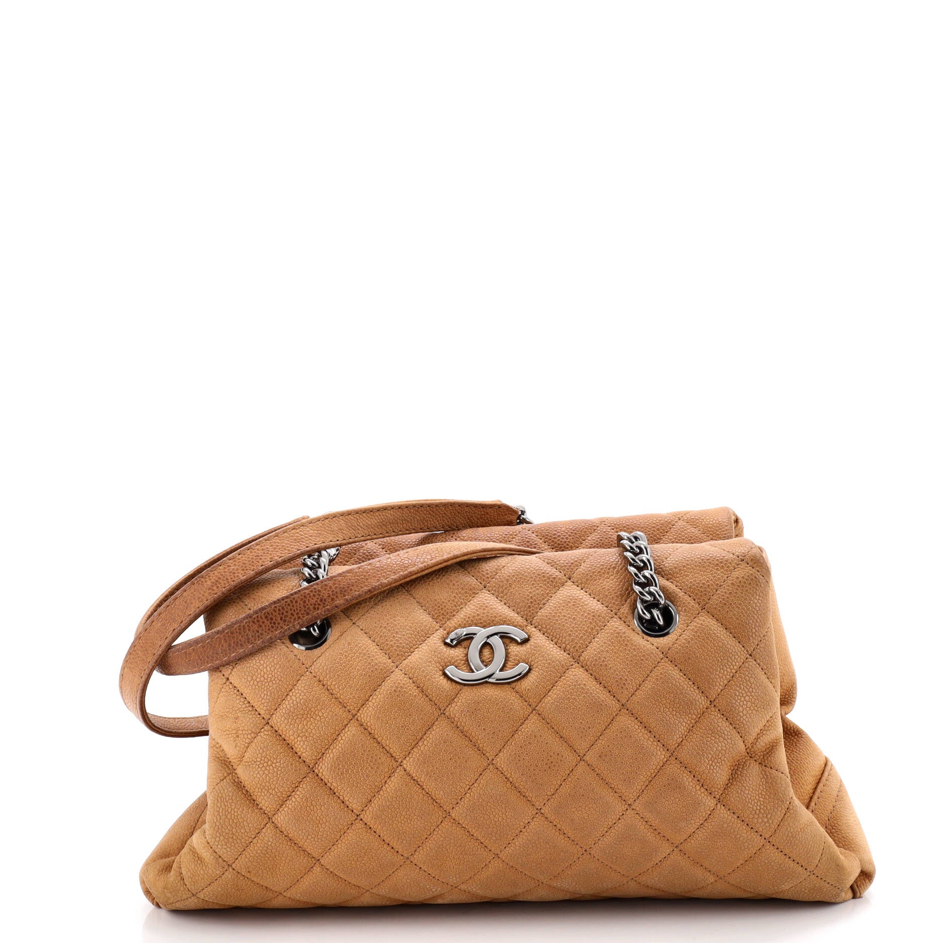 Lady Pearly Tote Quilted Iridescent Caviar Large