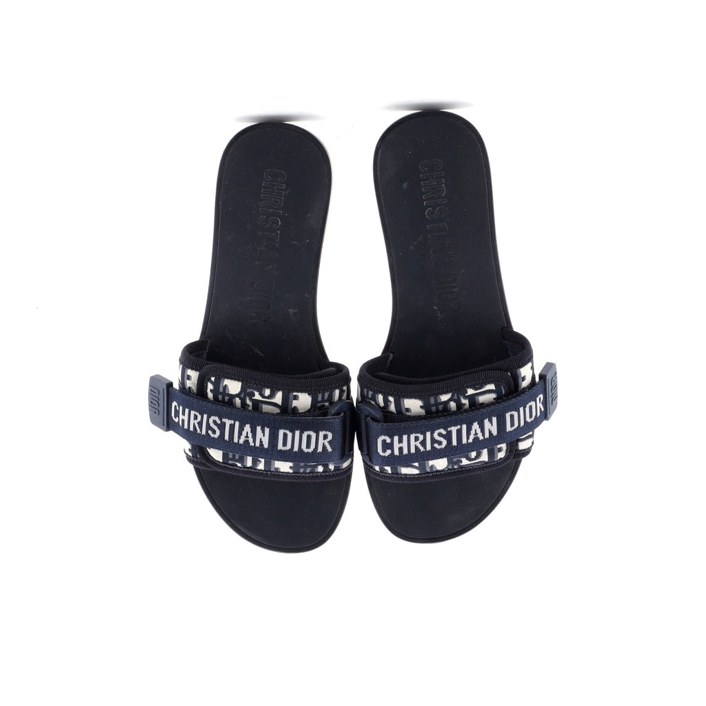 Women's Dio(r)evolution Slide Sandals Oblique Fabric