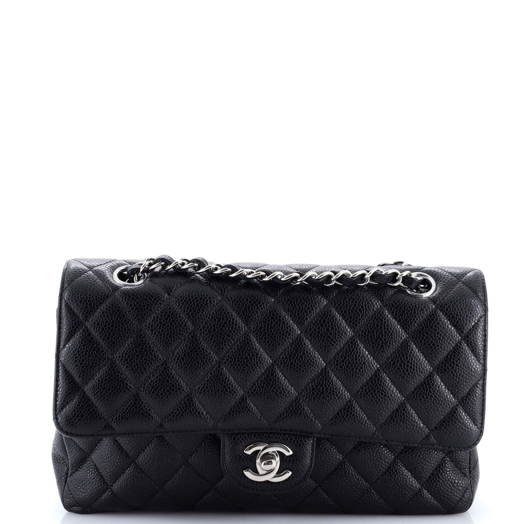 Classic Double Flap Bag Quilted Caviar Medium