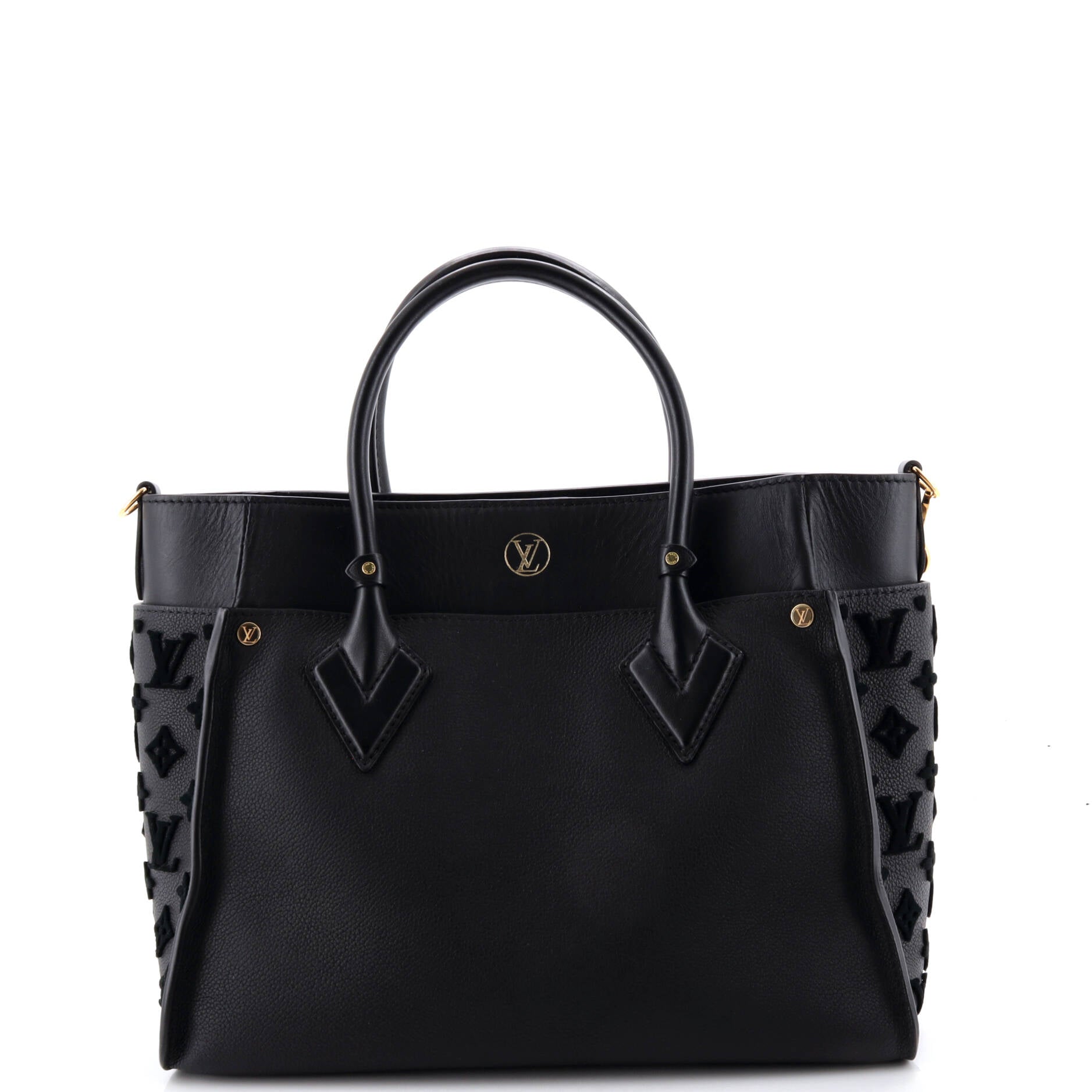 On My Side Tote Monogram Tuffetage Leather MM