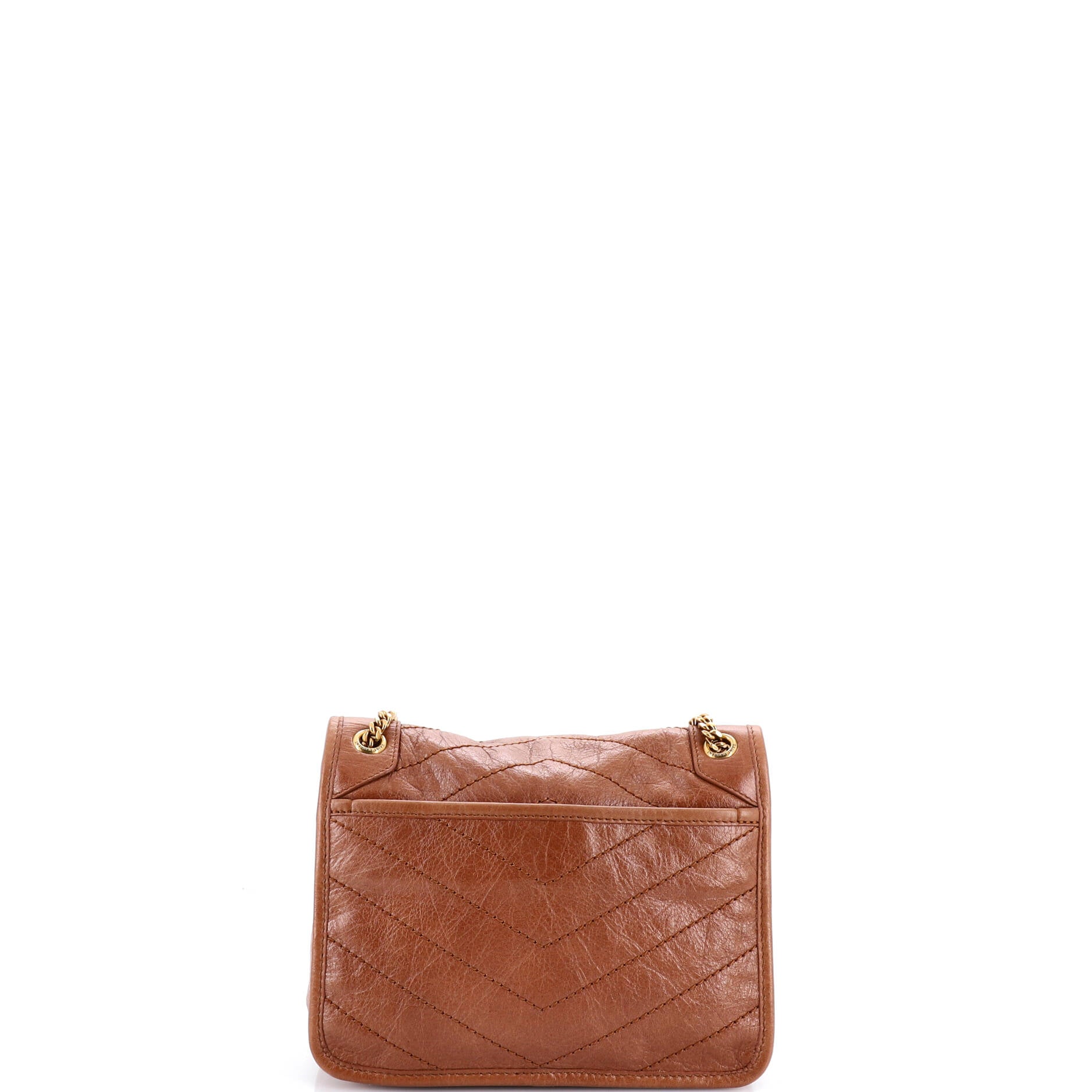 Niki Chain Flap Bag Matelasse Chevron Leather Baby