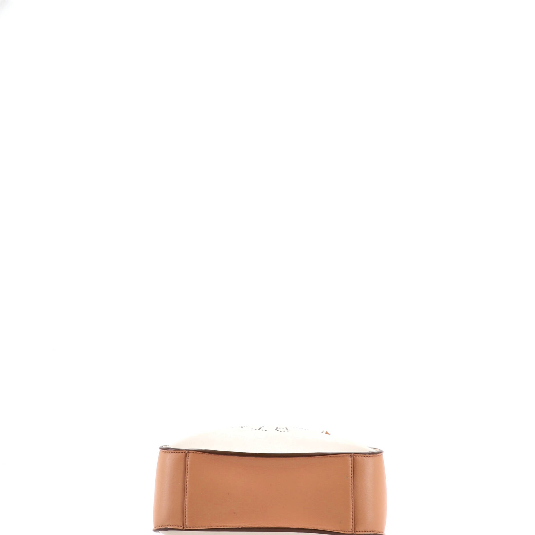 Logo Crossbody Bag Perforated Faux Leather Mini