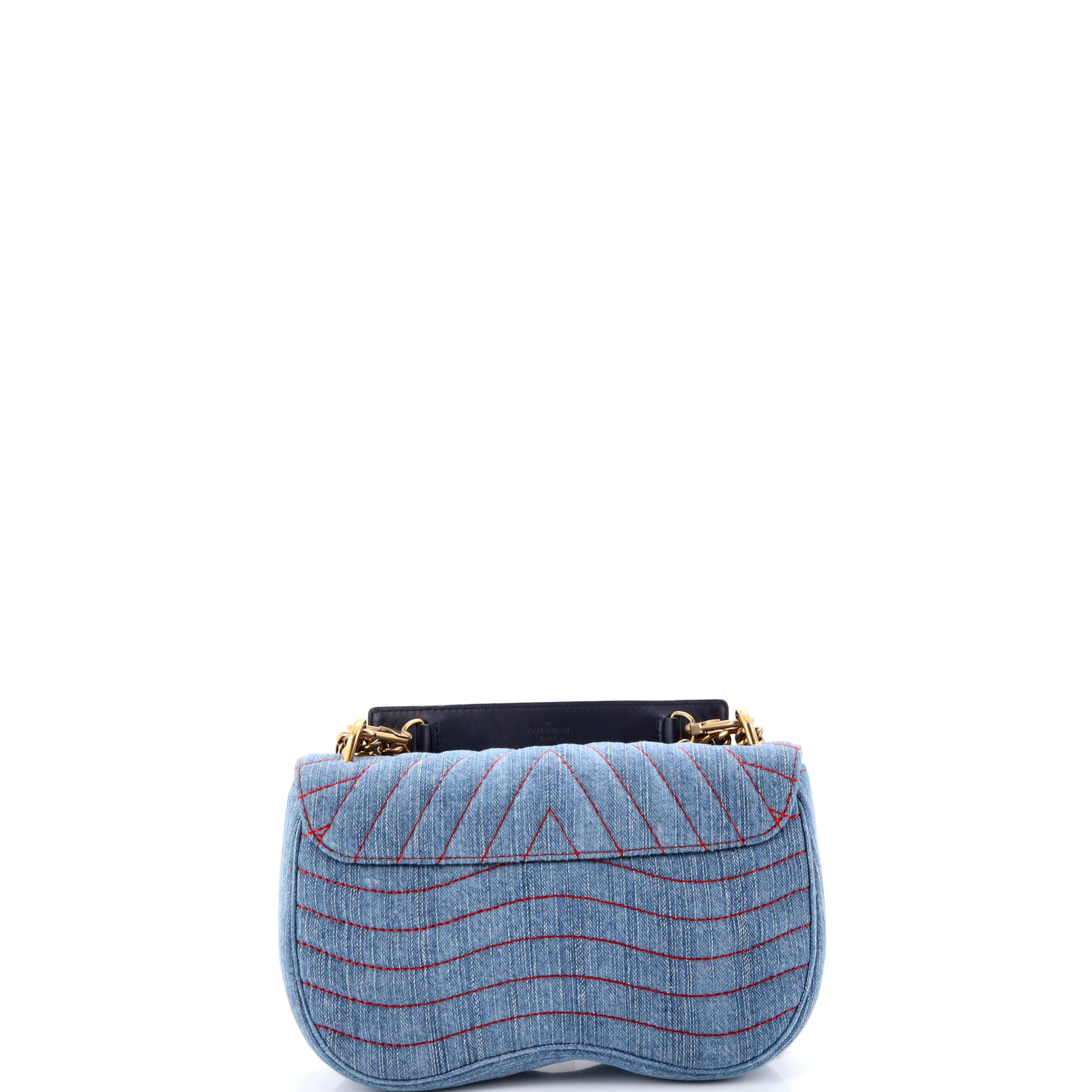 New Wave Chain Bag Limited Edition Patches Quilted Denim MM