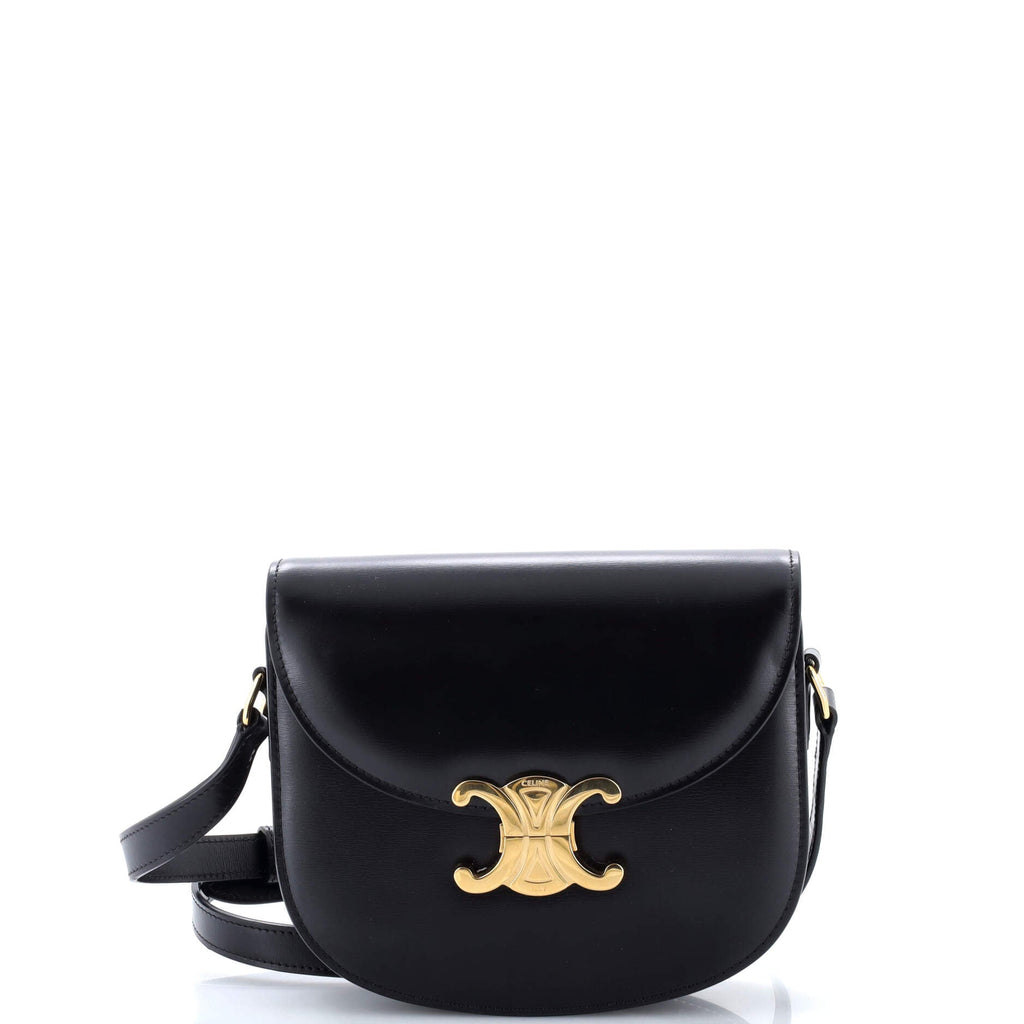 Triomphe Besace Clea Flap Bag Leather