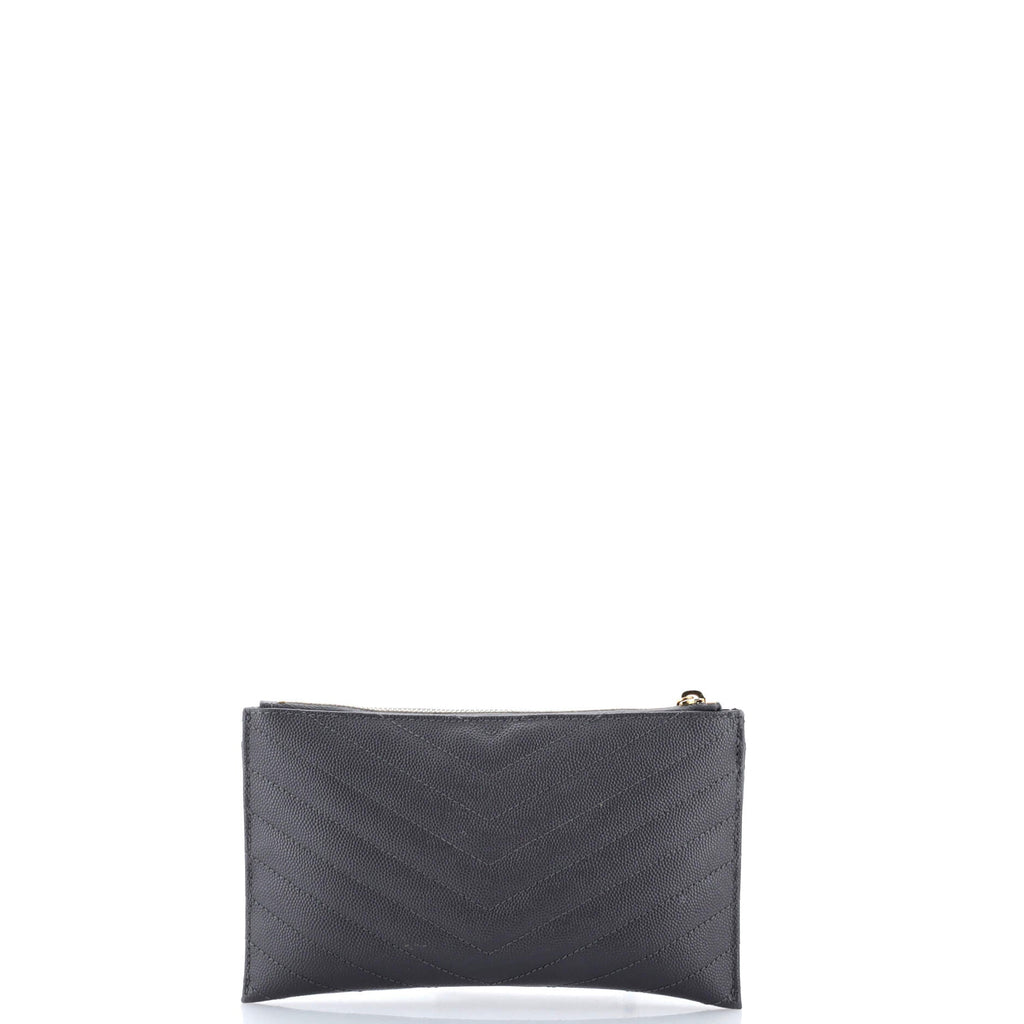 Classic Monogram Zip Bill Pouch Matelasse Chevron Leather Medium