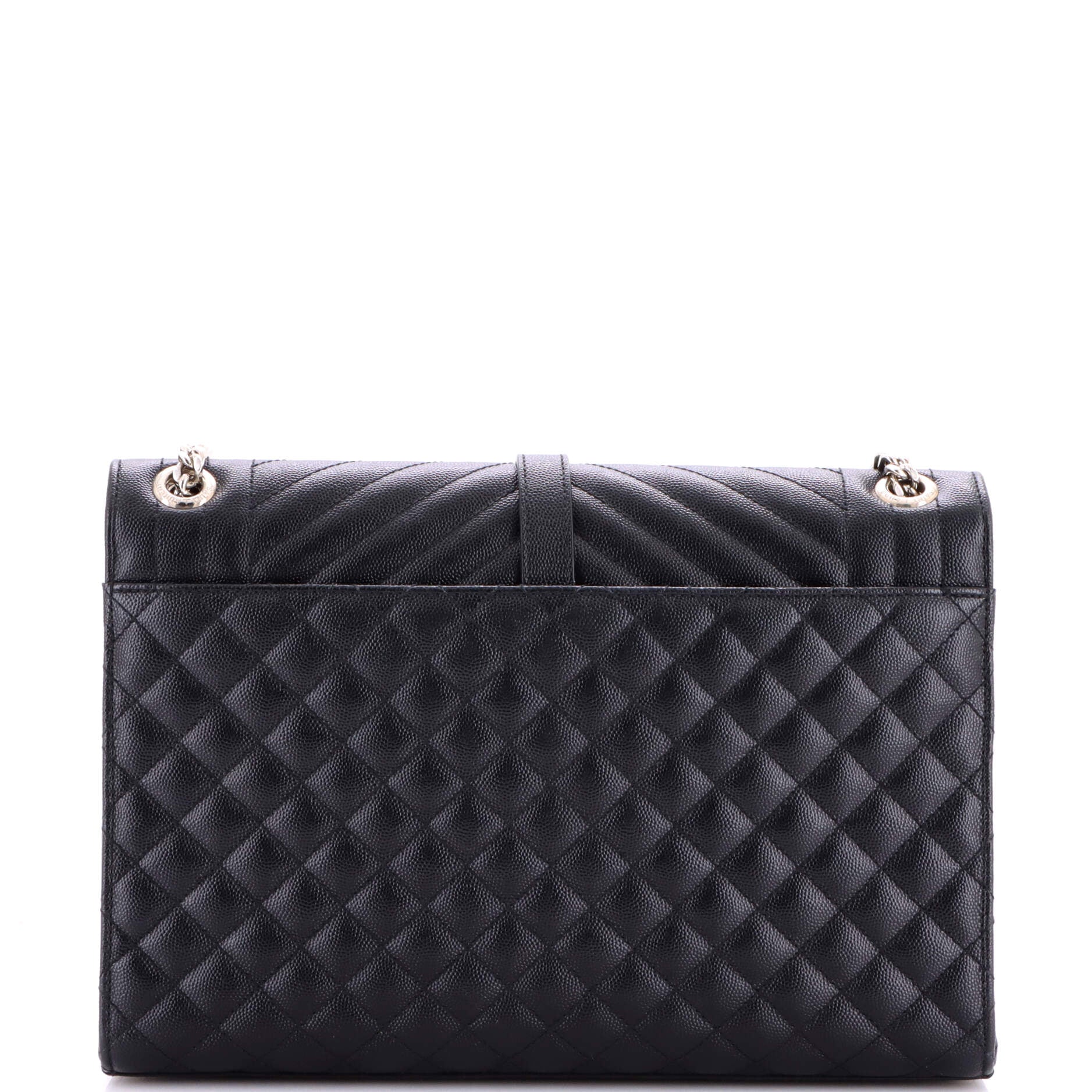 Classic Monogram Envelope Satchel Mixed Matelasse Leather Large