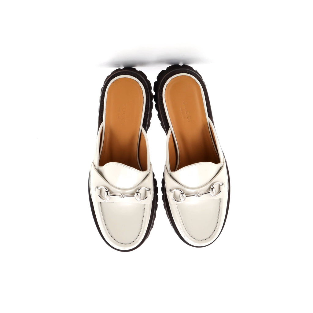 Women's Horsebit Flatform Mules Leather