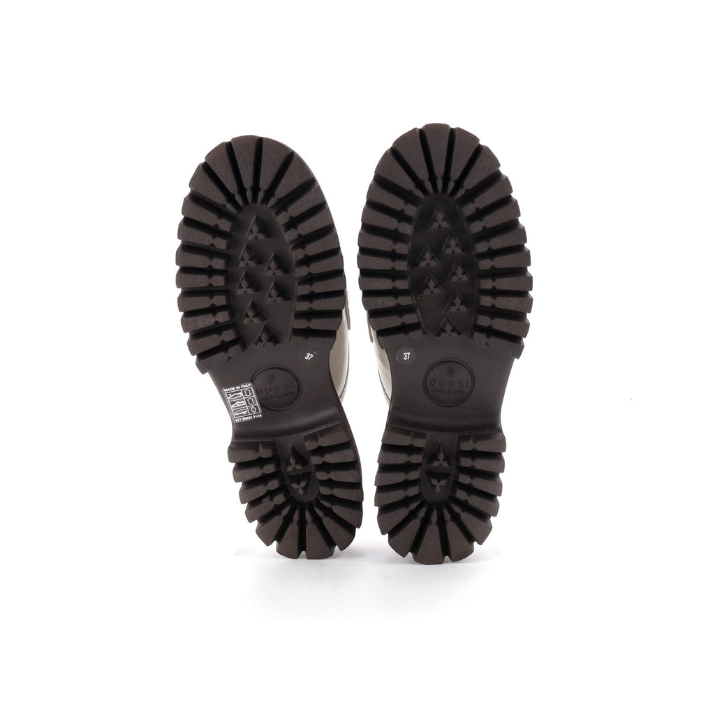 Women's Horsebit Flatform Mules Leather