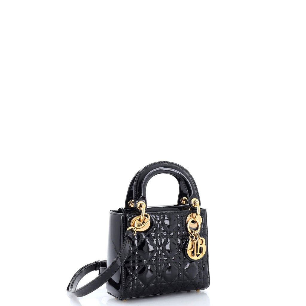 Lady Dior Bag Cannage Quilt Patent Mini