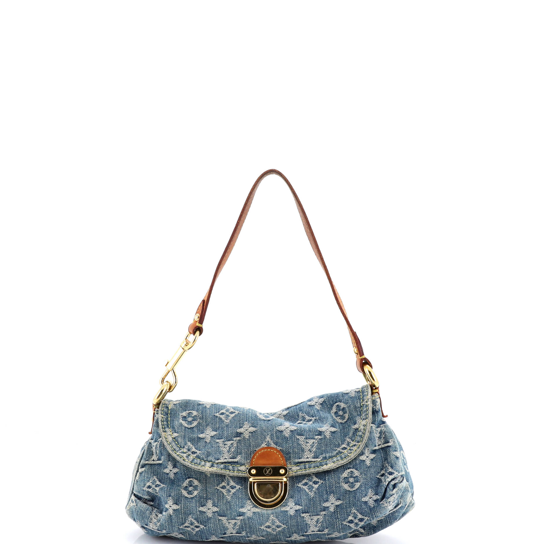 Pleaty Handbag Denim Mini