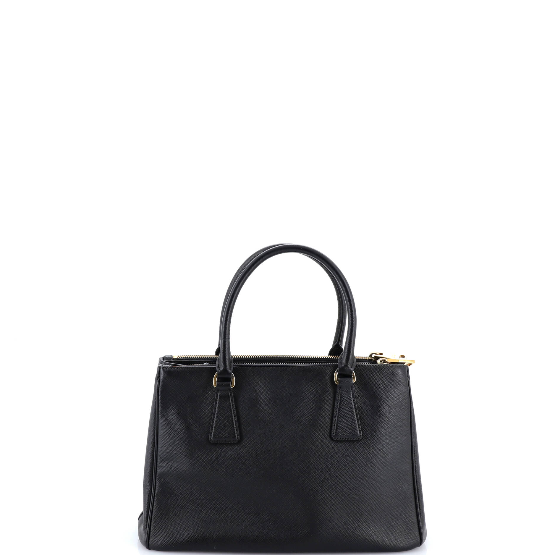 Double Zip Lux Tote Saffiano Leather Small