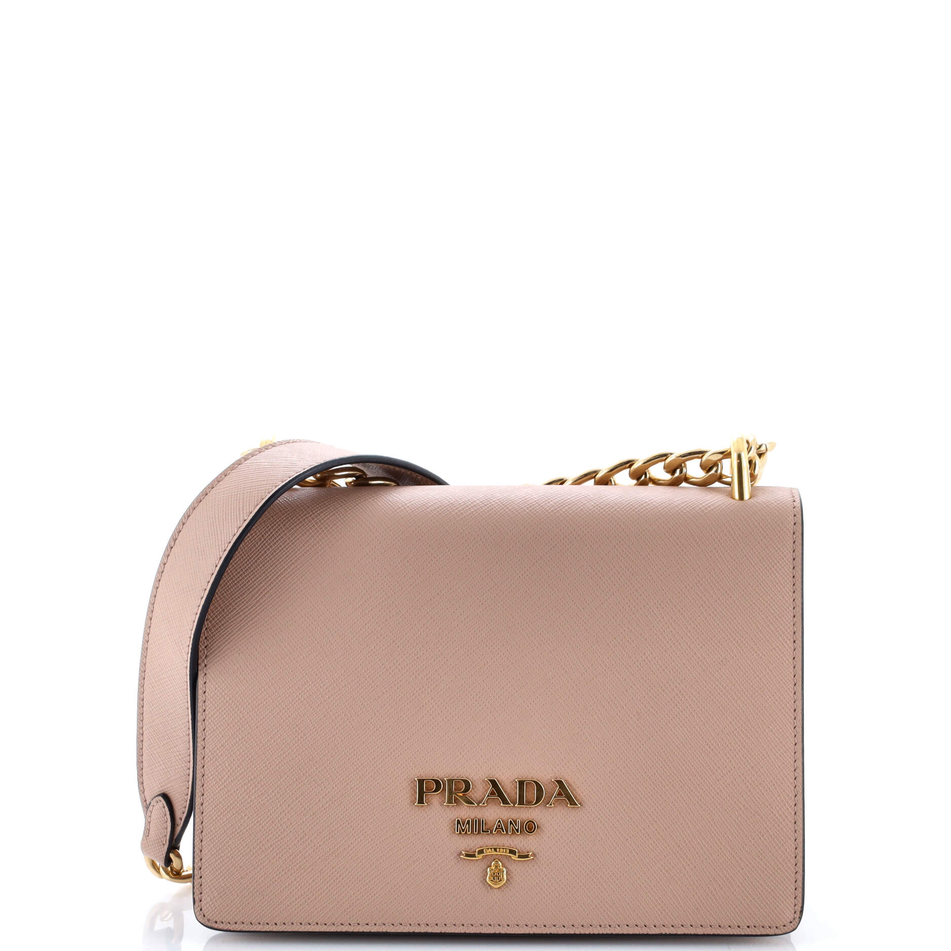 Chain Flap Bag Saffiano Leather Small