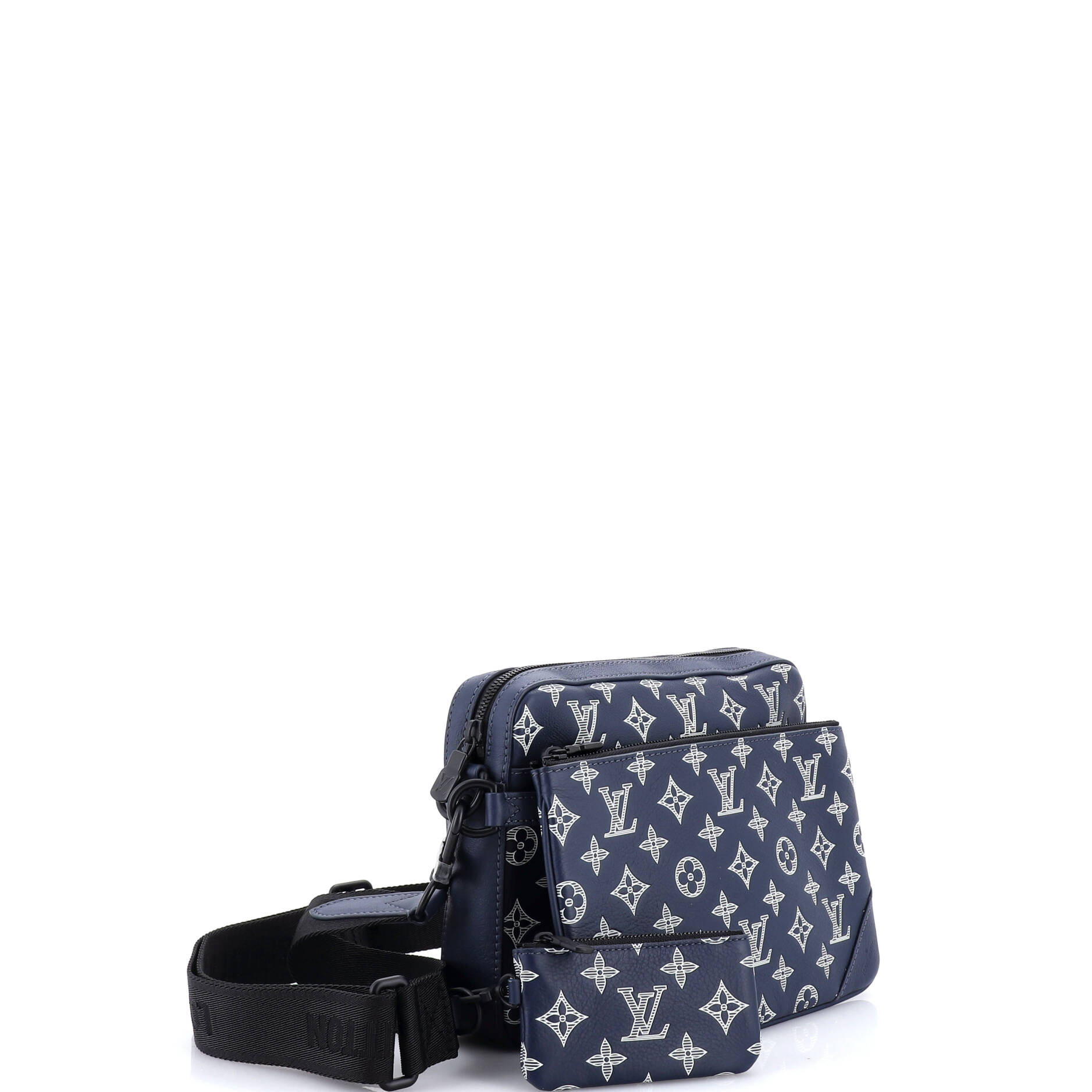 Trio Messenger Bag Monogram Shadow Leather