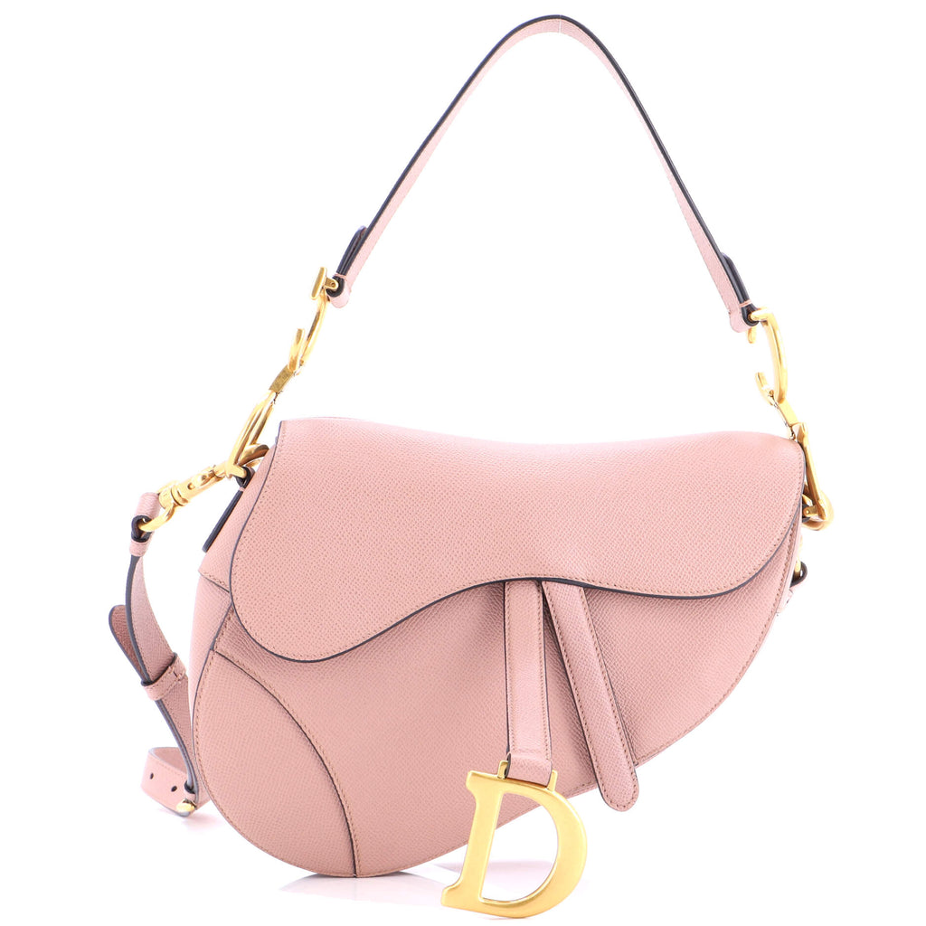 Saddle Handbag with Strap Leather Medium
