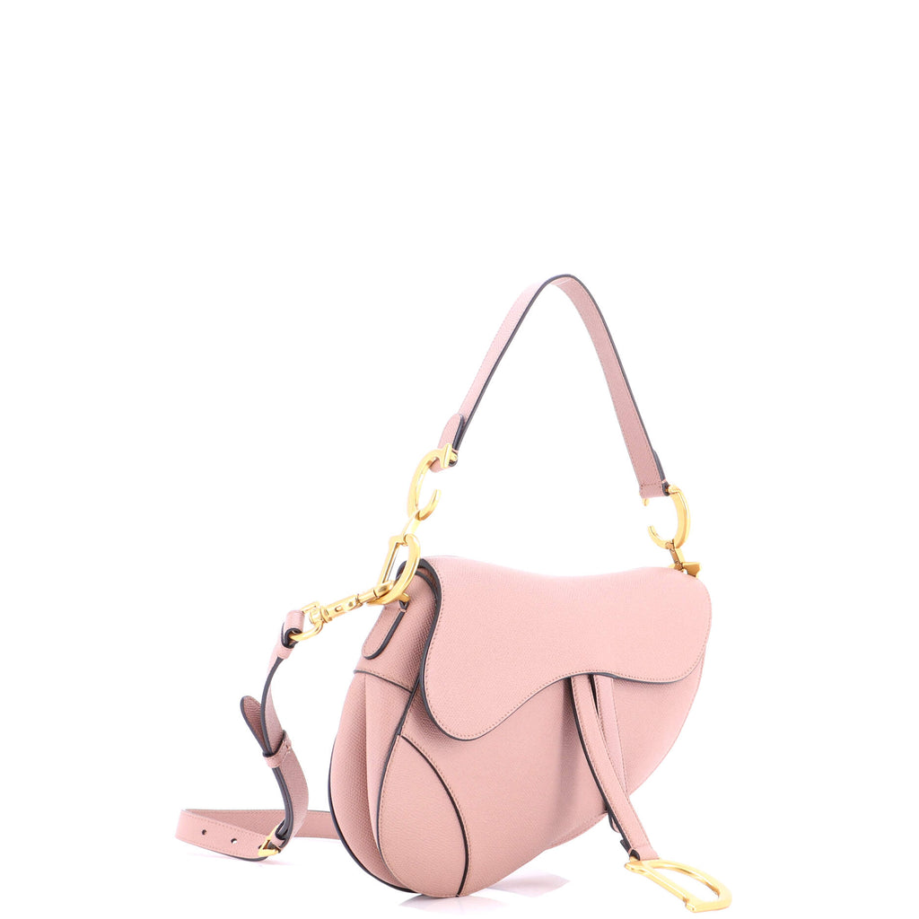 Saddle Handbag with Strap Leather Medium