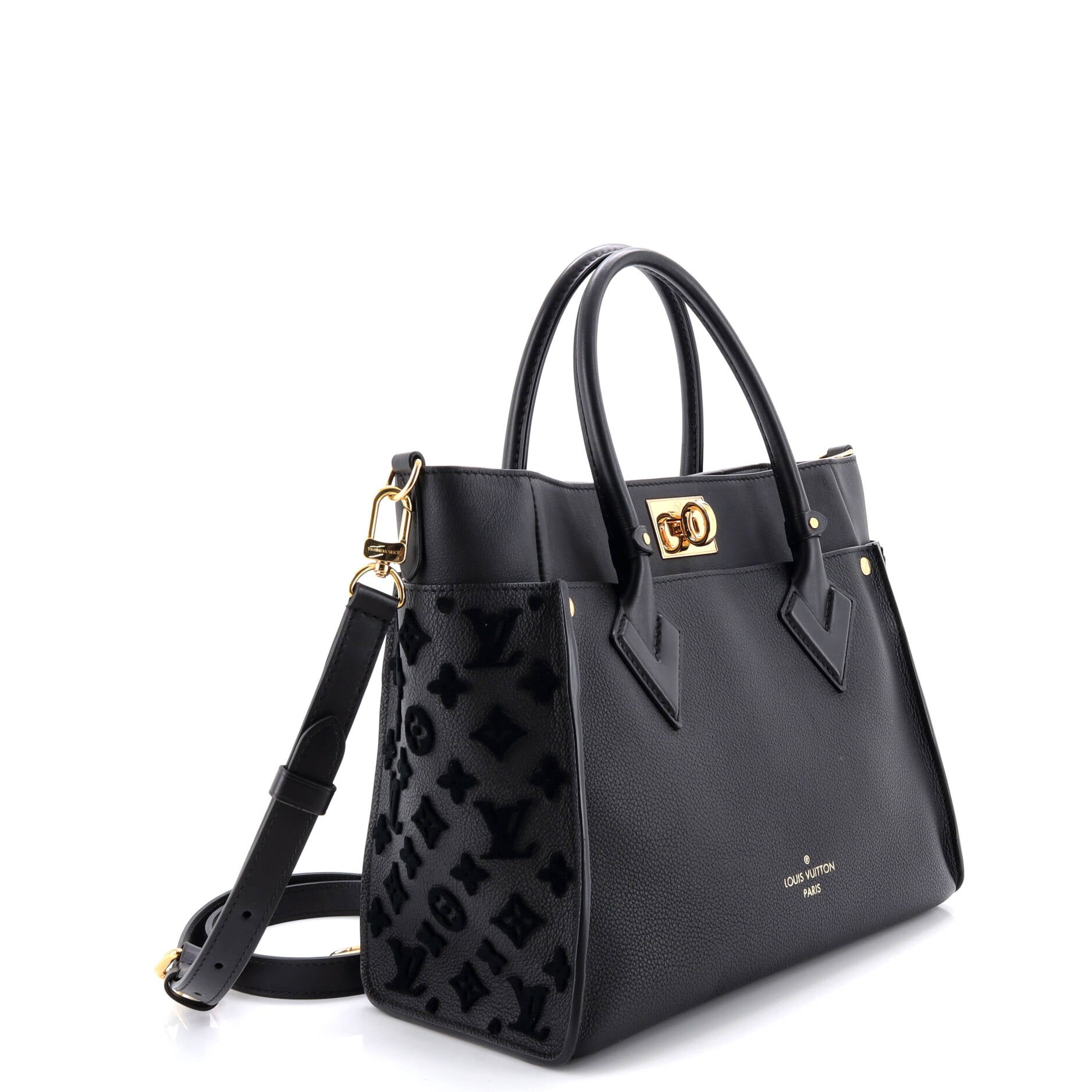 On My Side Tote Monogram Tuffetage Leather MM