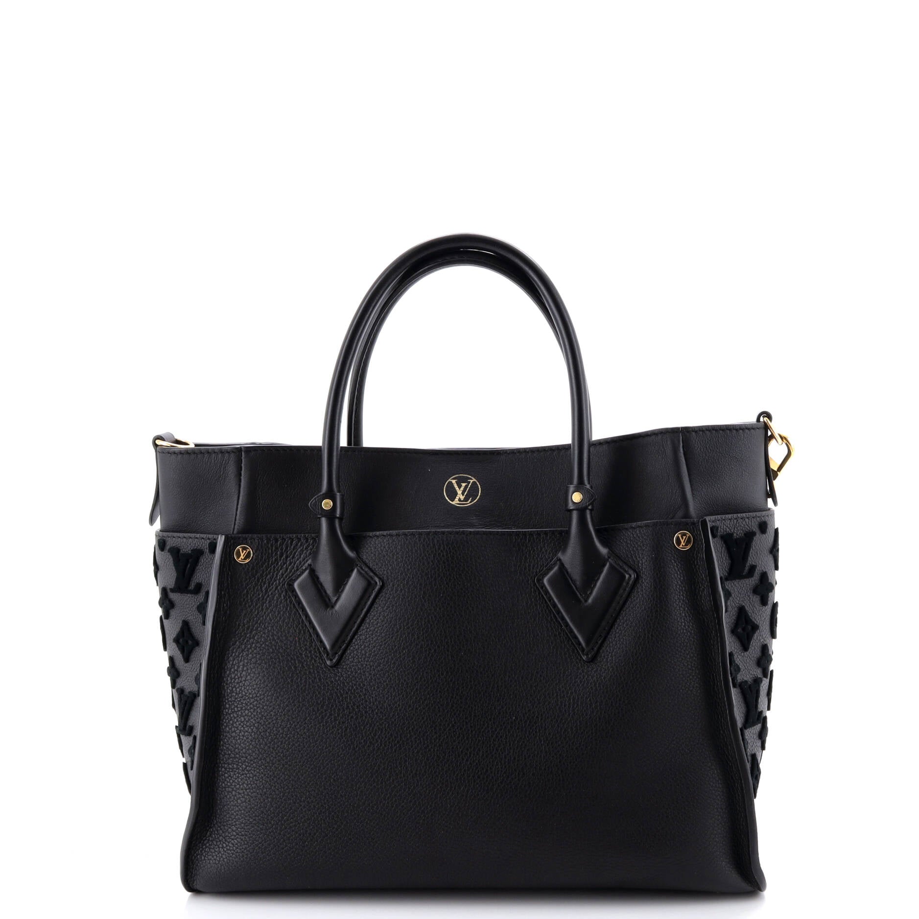 On My Side Tote Monogram Tuffetage Leather MM