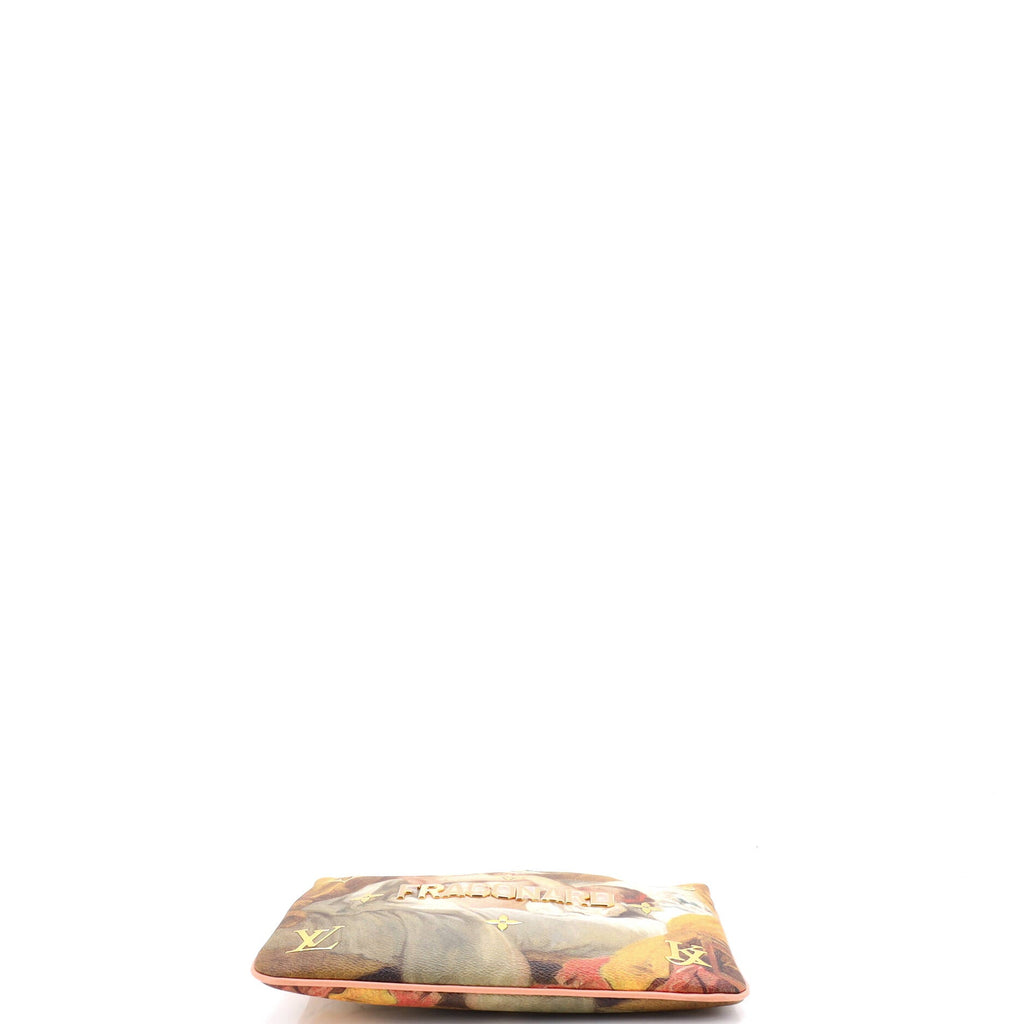 Pochette Clutch Limited Edition Jeff Koons Fragonard Print Canvas